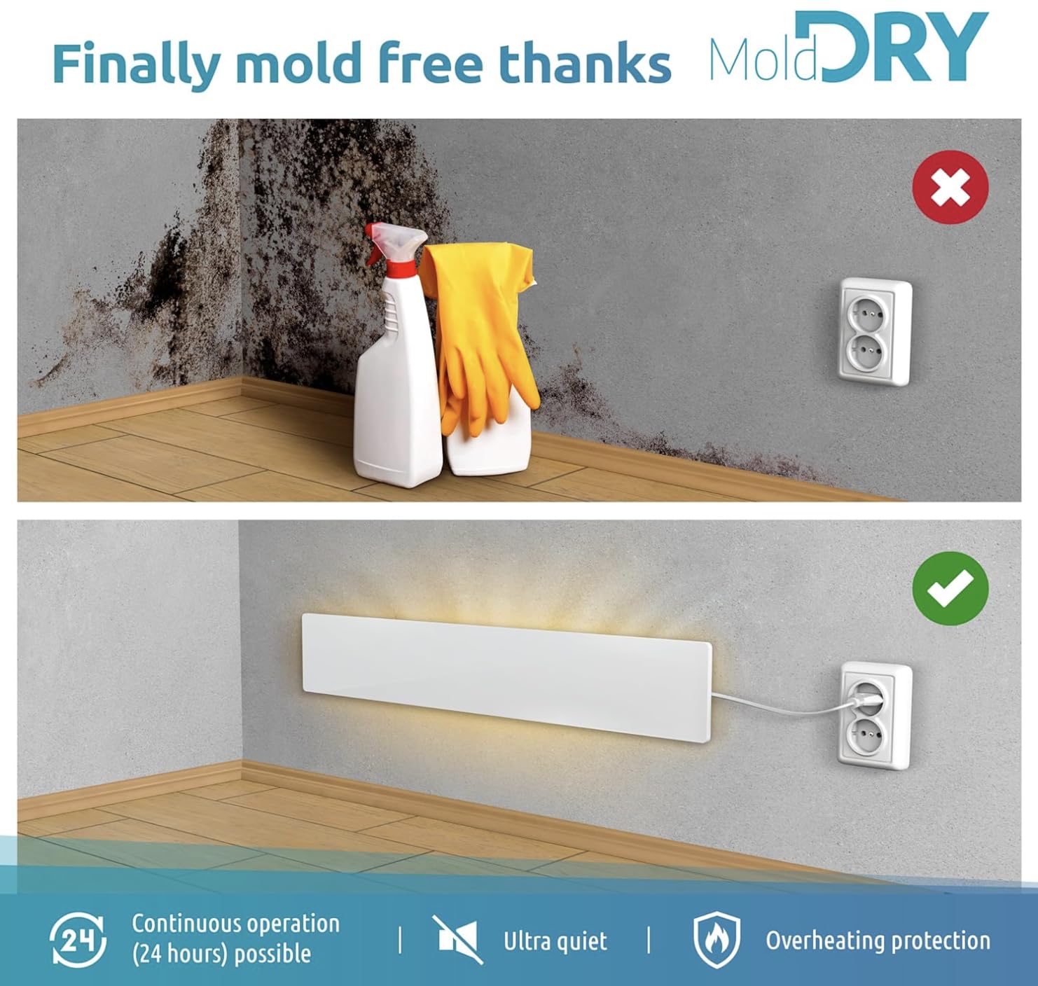 Mold killer Black mold remover for walls without chemicals