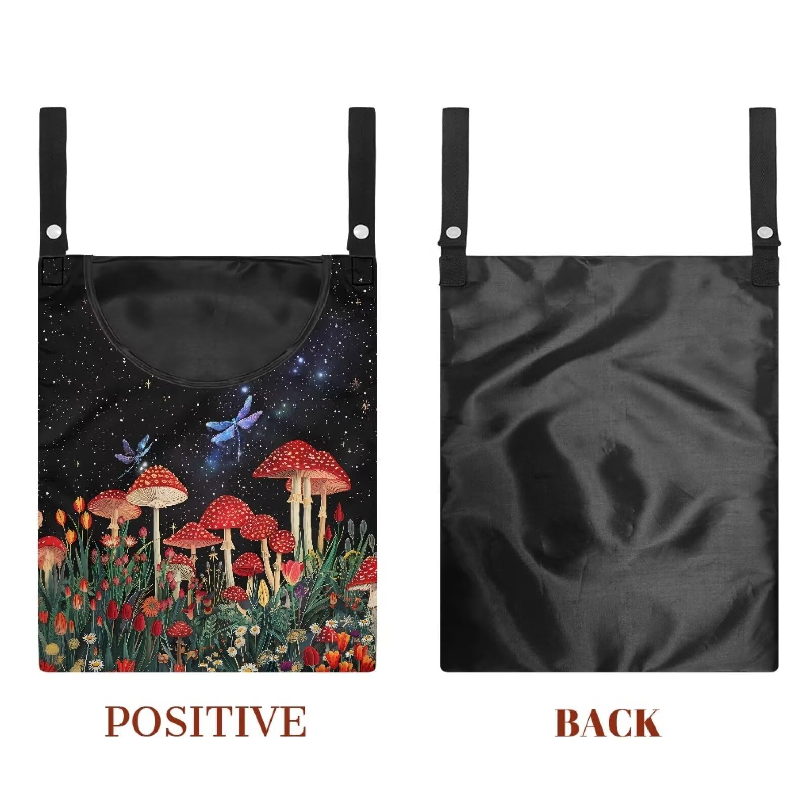 Red Mushroom Laundry Clothespin Bag