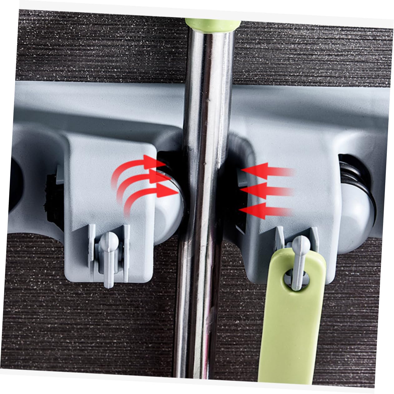 Plastic Mop Holder Wall Mount Broom Hanger Clip Dual