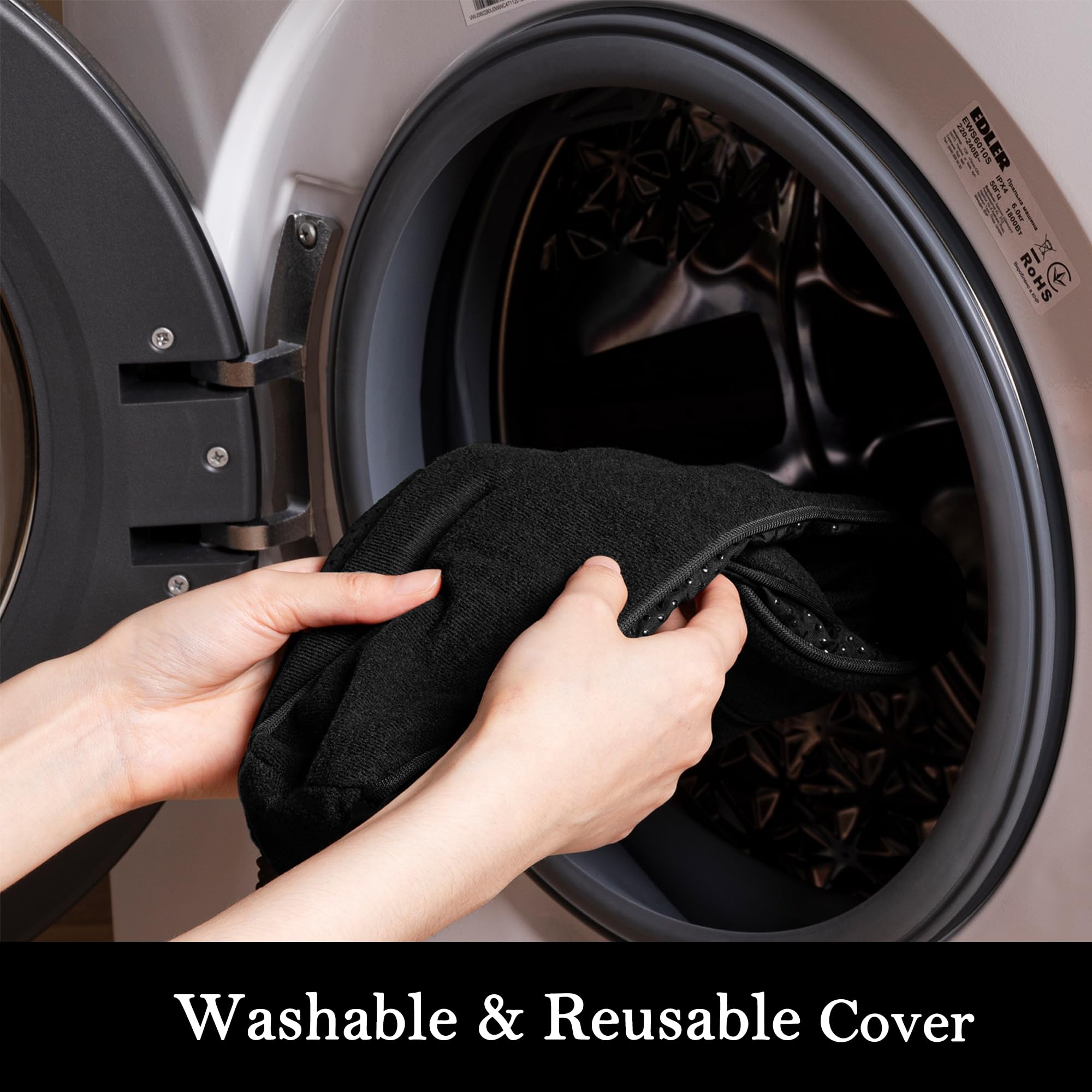 Door Draft Stopper with Removable Washable Cover