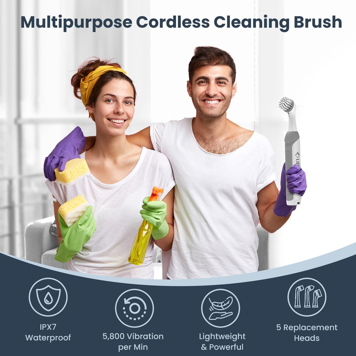 Cordless Rechargeable Power Scrubber Brush