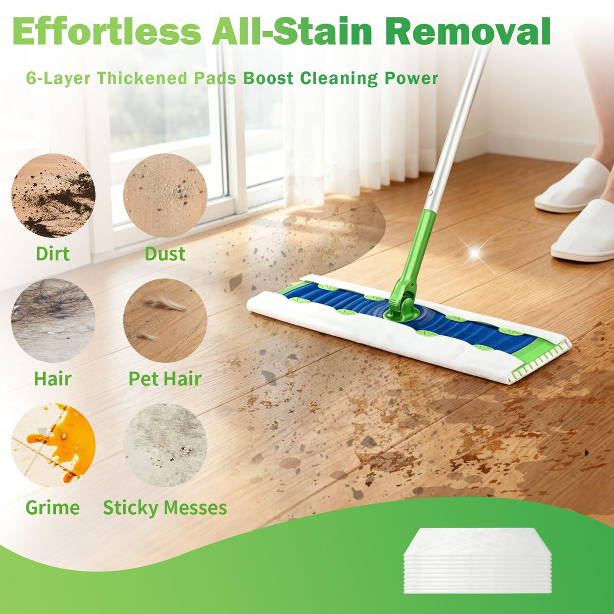 20 Count XL Wet Pads Refills Compatible with Swiffer XL Mop