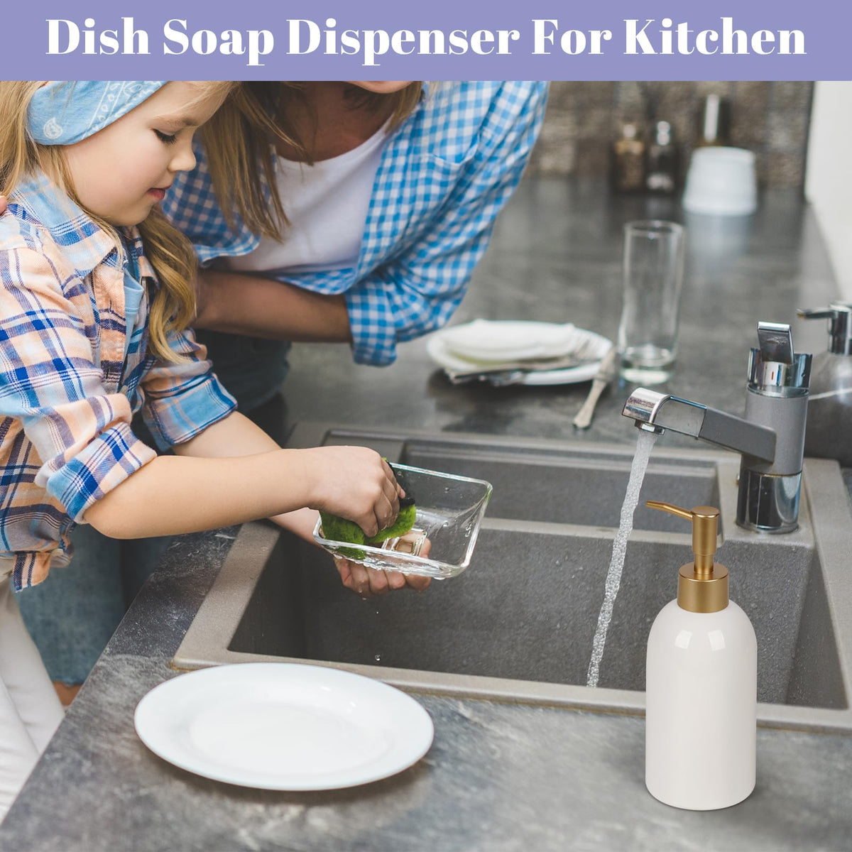 14OZ Soap Dispenser for Bathroom (2 Count)