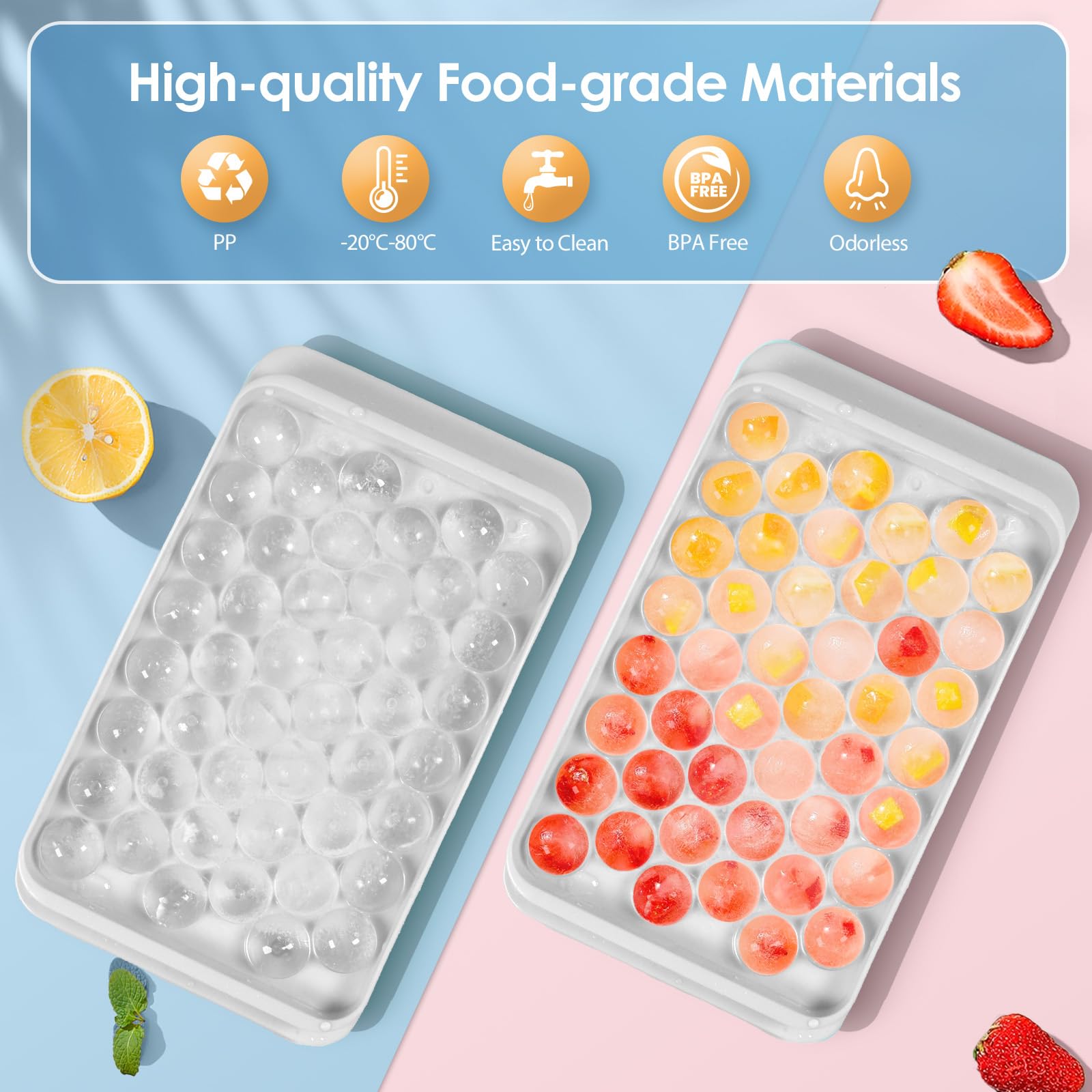 Ice Cube Tray with Lid and Bin (2 Count)