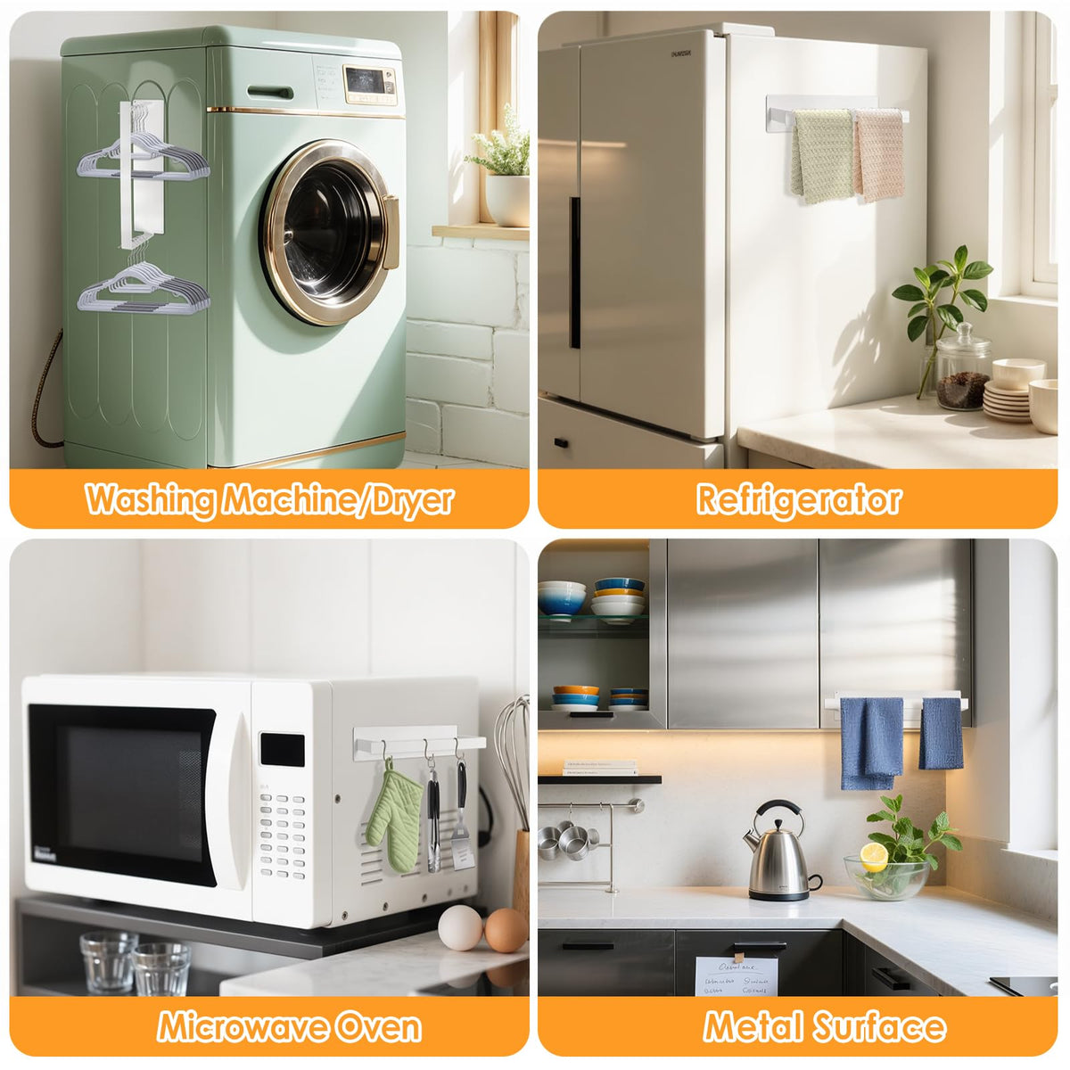 Magnetic Hanger Organizer for Washing Machine