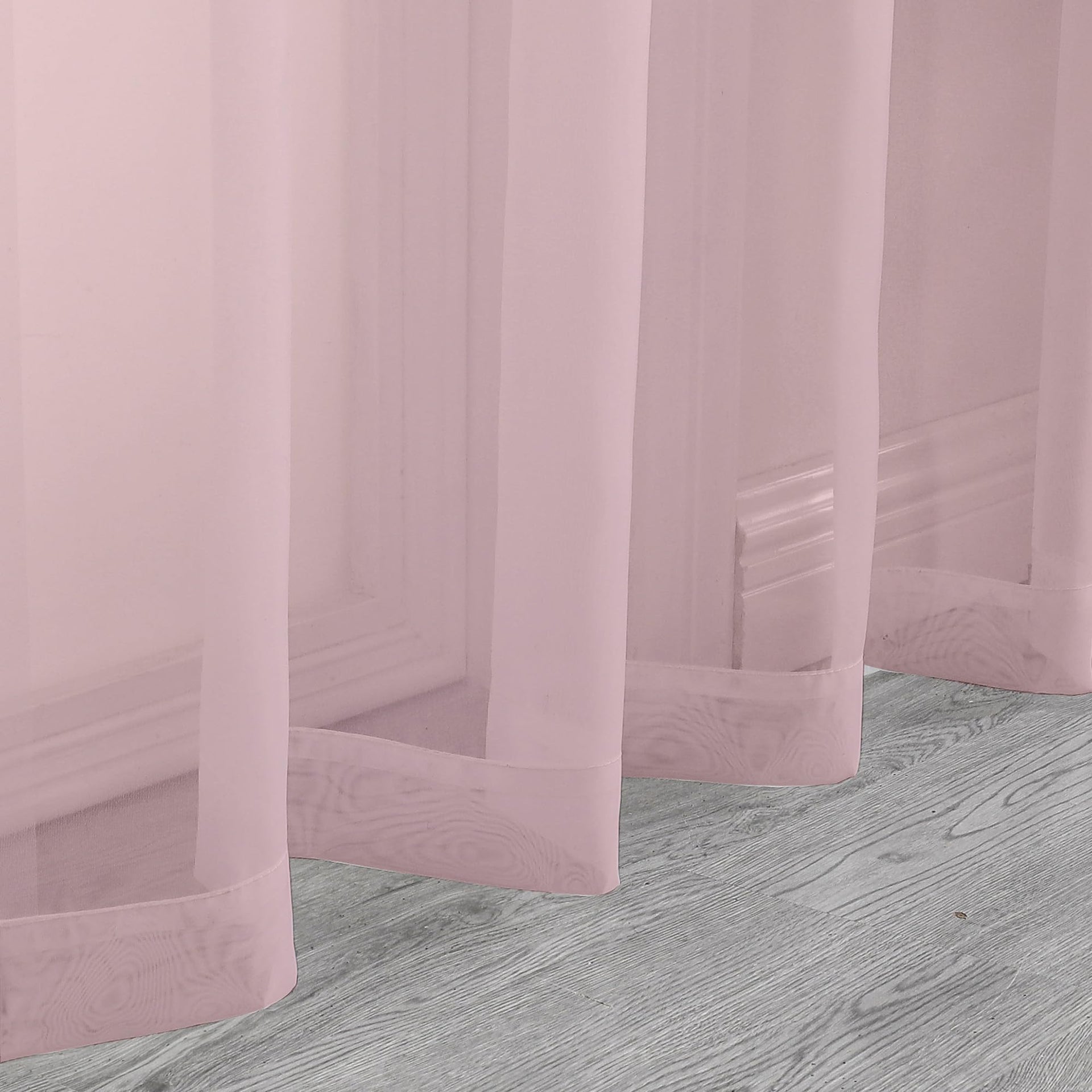 Blush Pink Sheer Curtains 78 Inches Long 2 Panels Set for Living Room (2 Count)