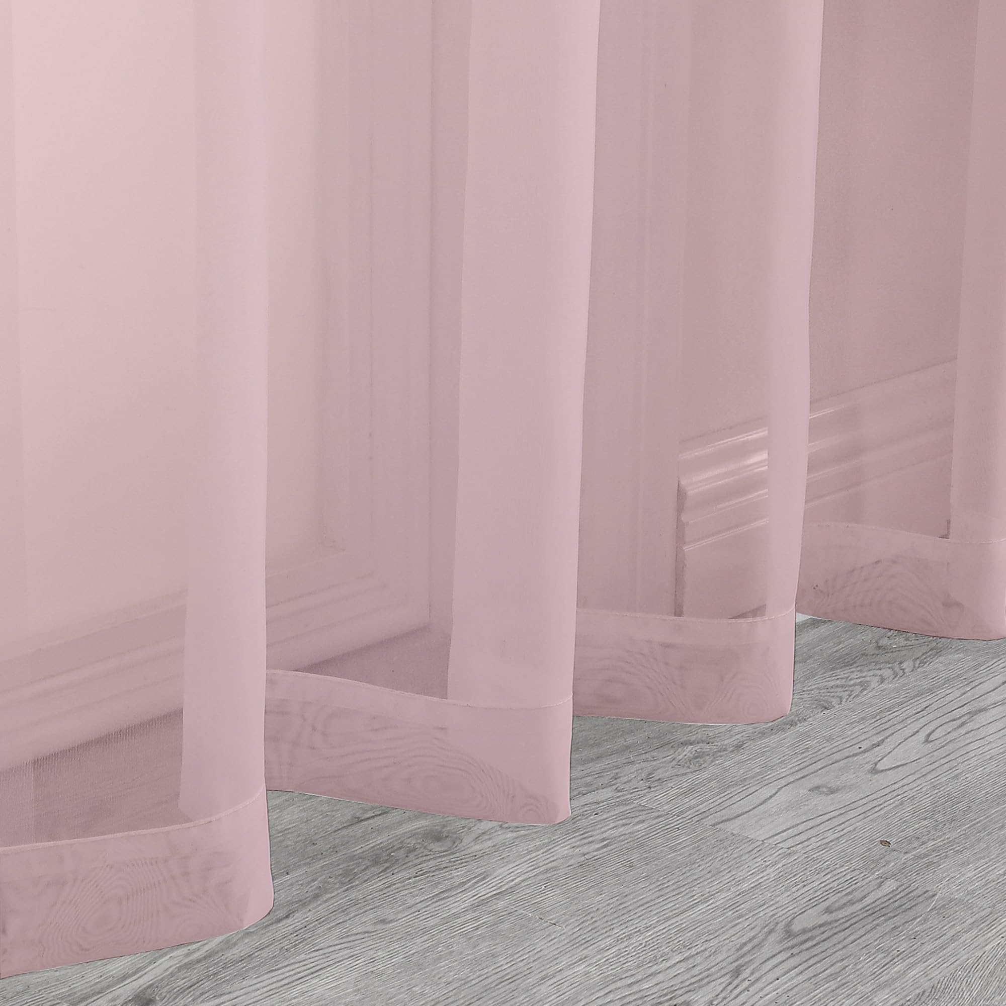 Blush Pink Sheer Curtains 78 Inches Long 2 Panels Set for Living Room (2 Count)
