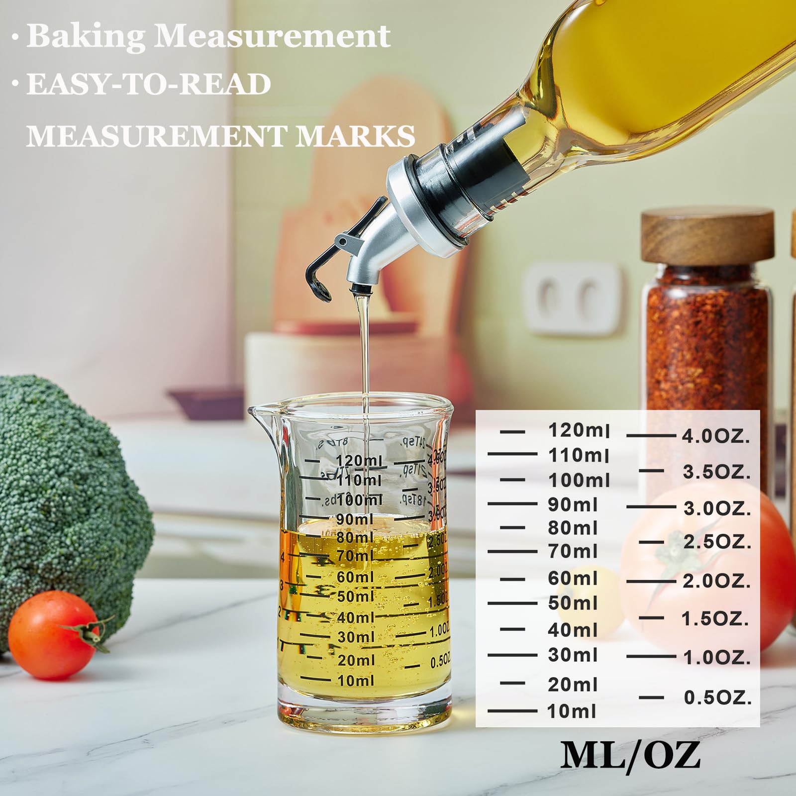 Ackers 4 Oz Glass Measuring Cup