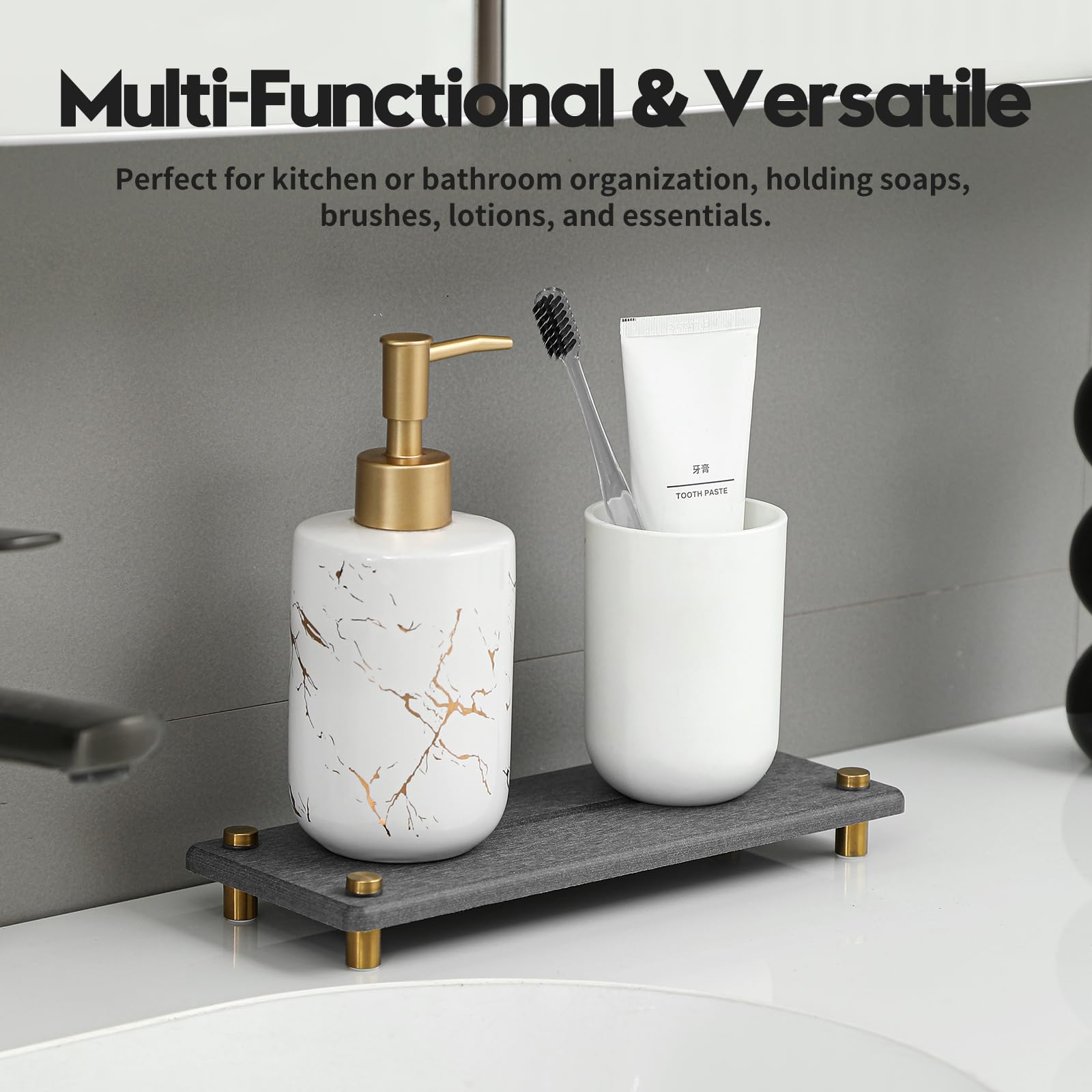 Kitchen Sink Caddy Water Absorbing Stone Drying Tray