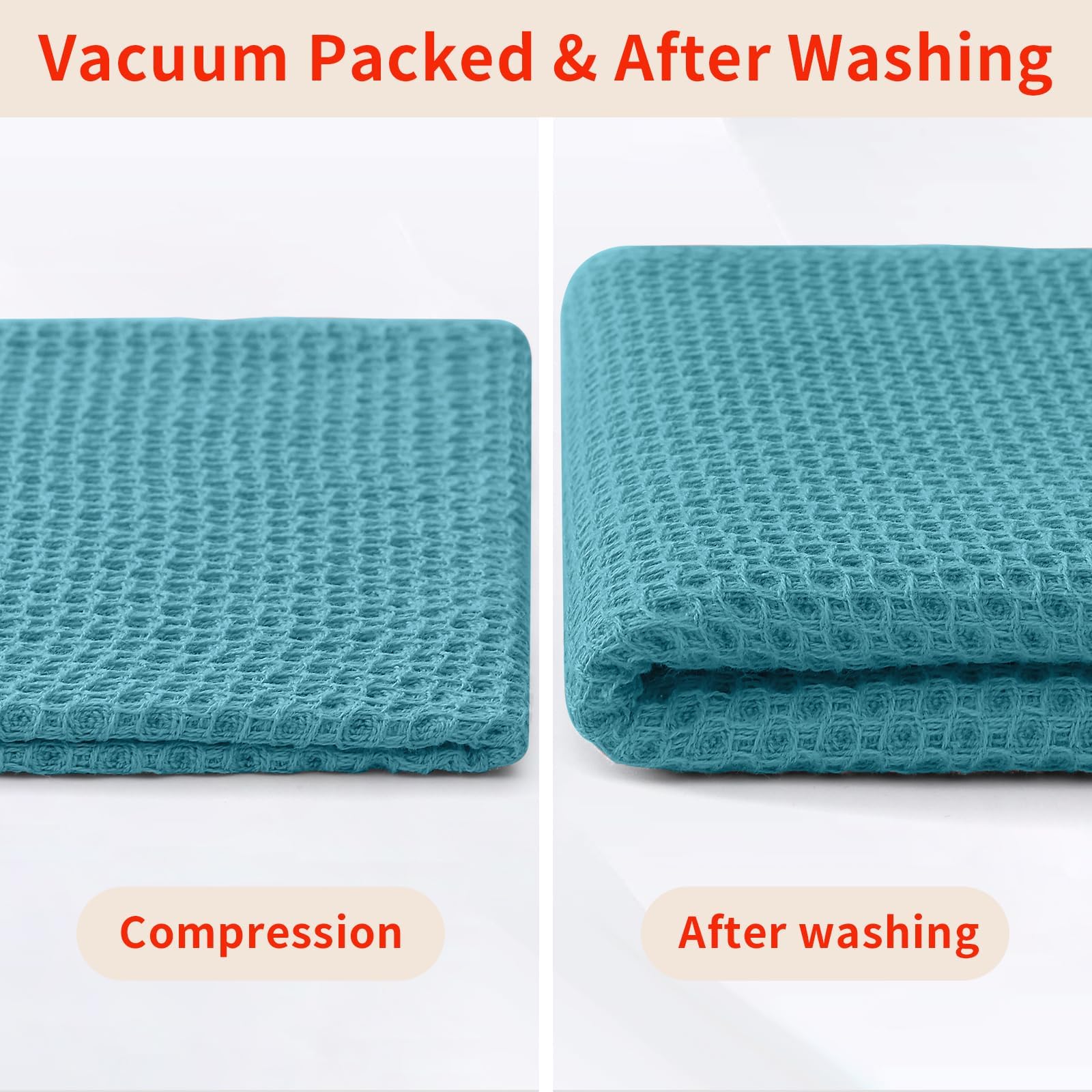 100% Cotton Waffle Weave Kitchen Dish Cloths 24 (24 Count)