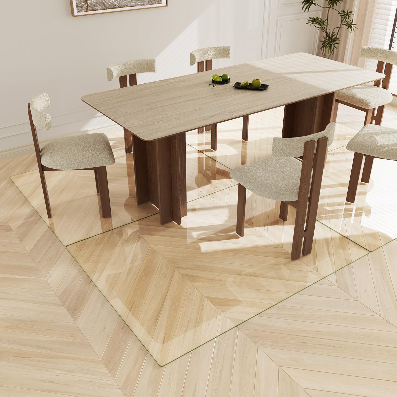 Tempered Glass Chair Mat 45"x53"