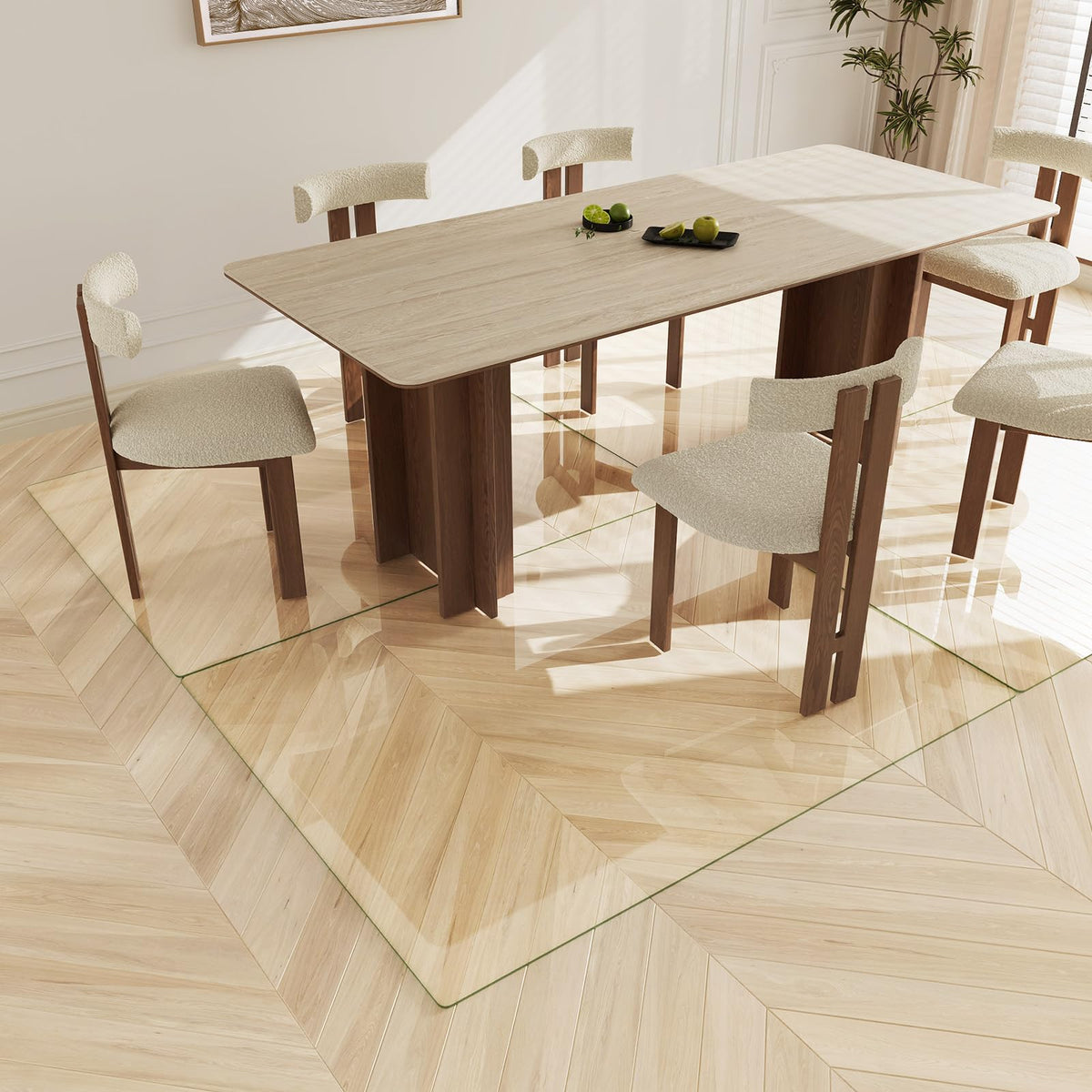 Tempered Glass Chair Mat 44"x58"