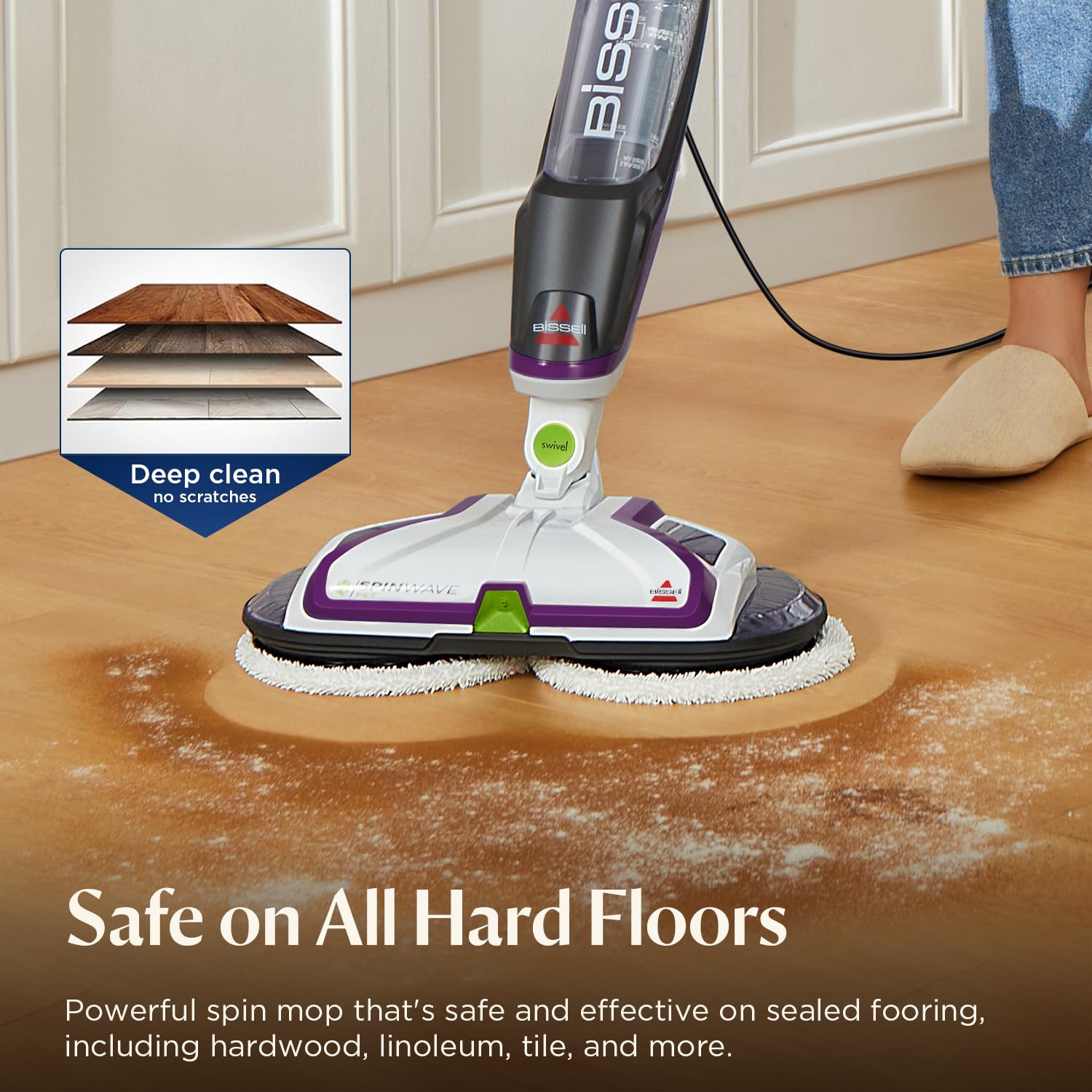 SpinWave Pet Hard Floor Corded Spin Mop