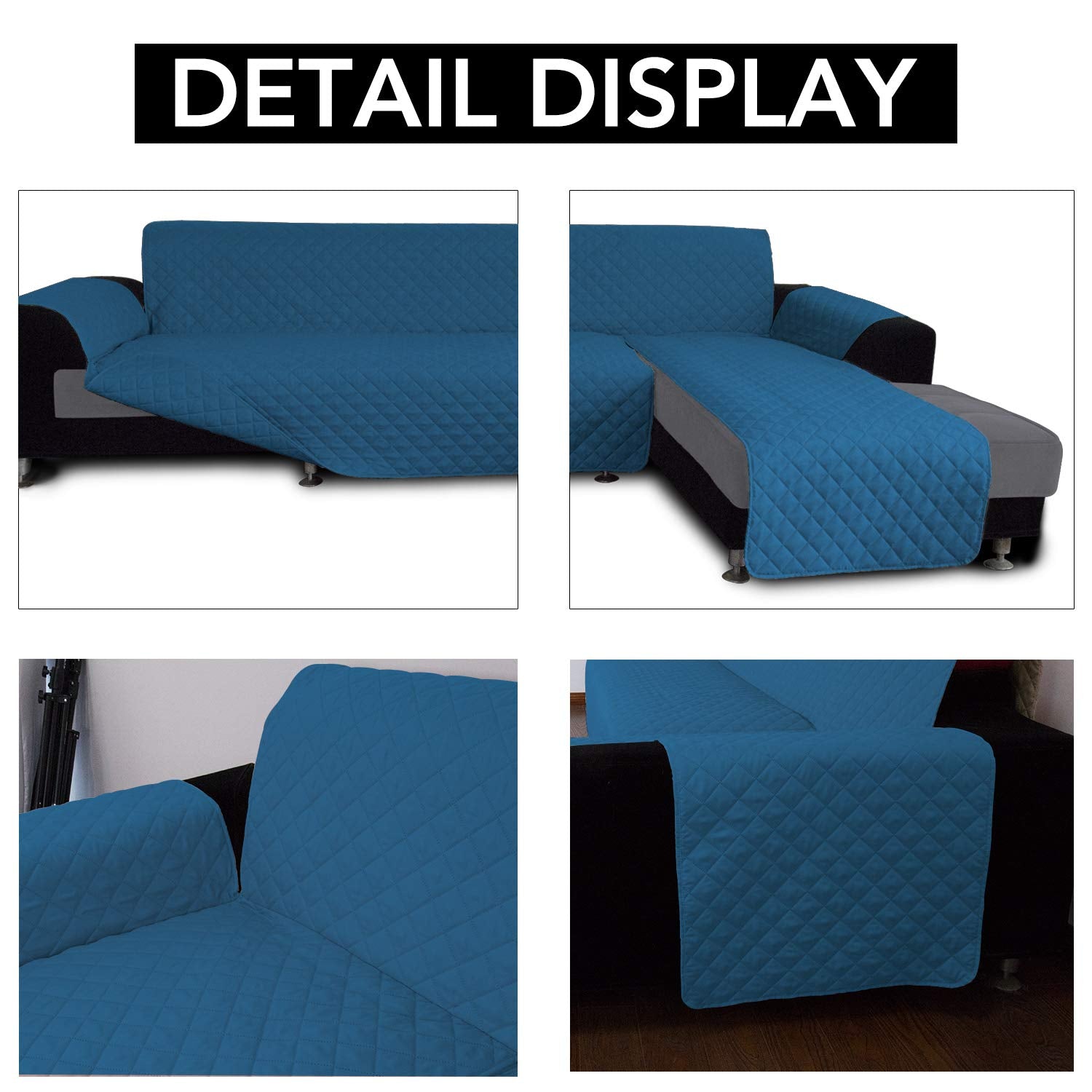 Reversible L Shape Sectional Couch Cover