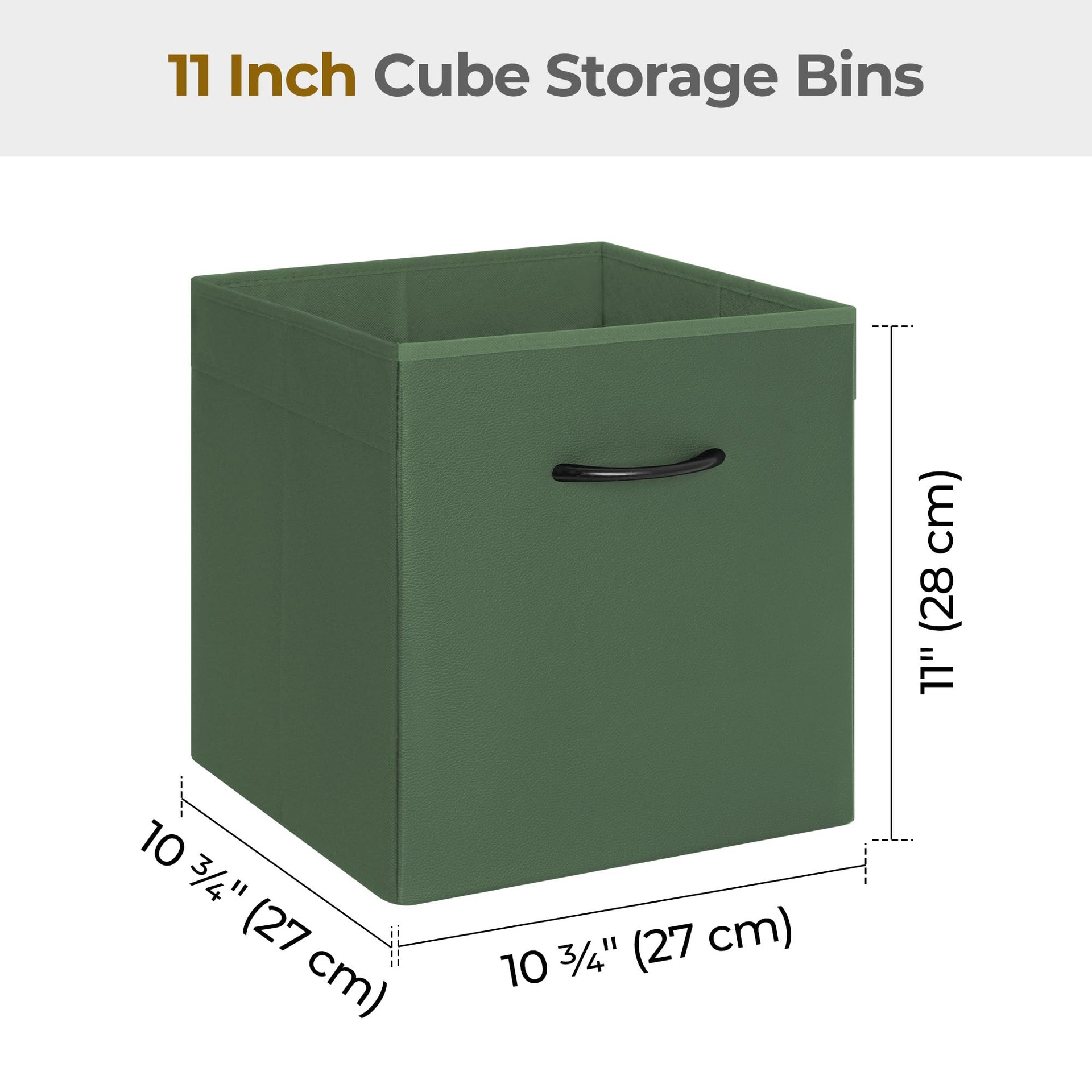 11in Leather Storage Cubes (4 Count)