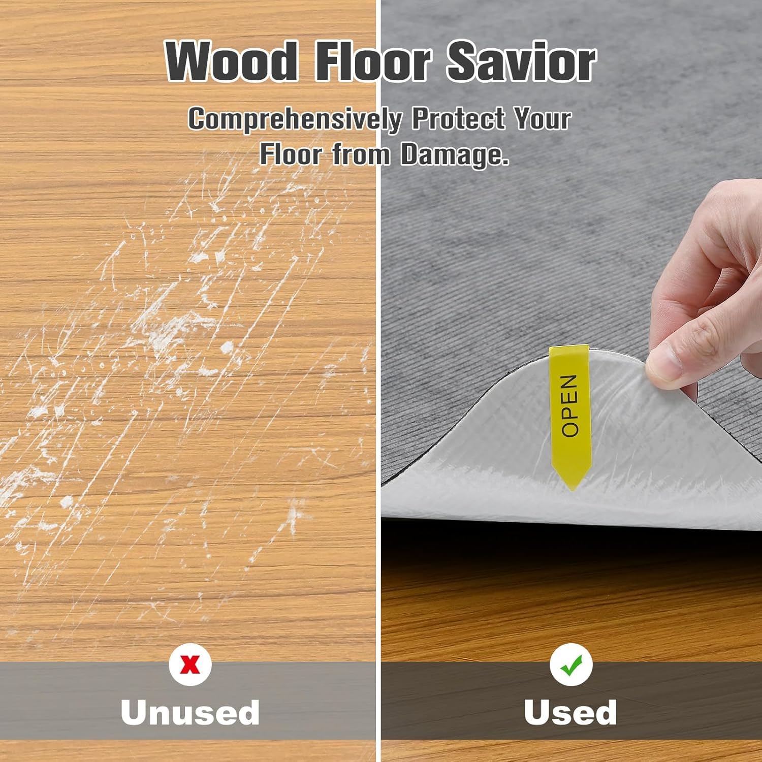 Desk Chair Mat for Hardwood Floor Corduroy Surface 1