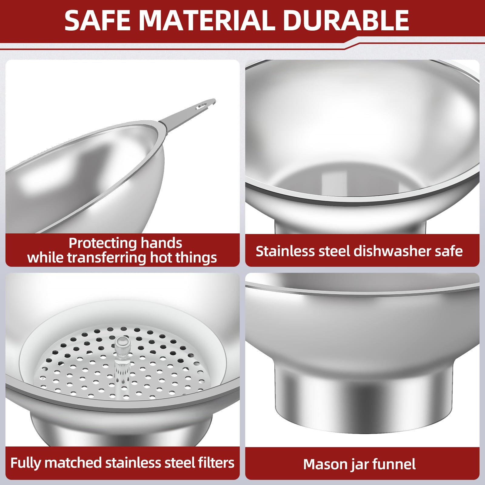 Canning Funnel with Strainer