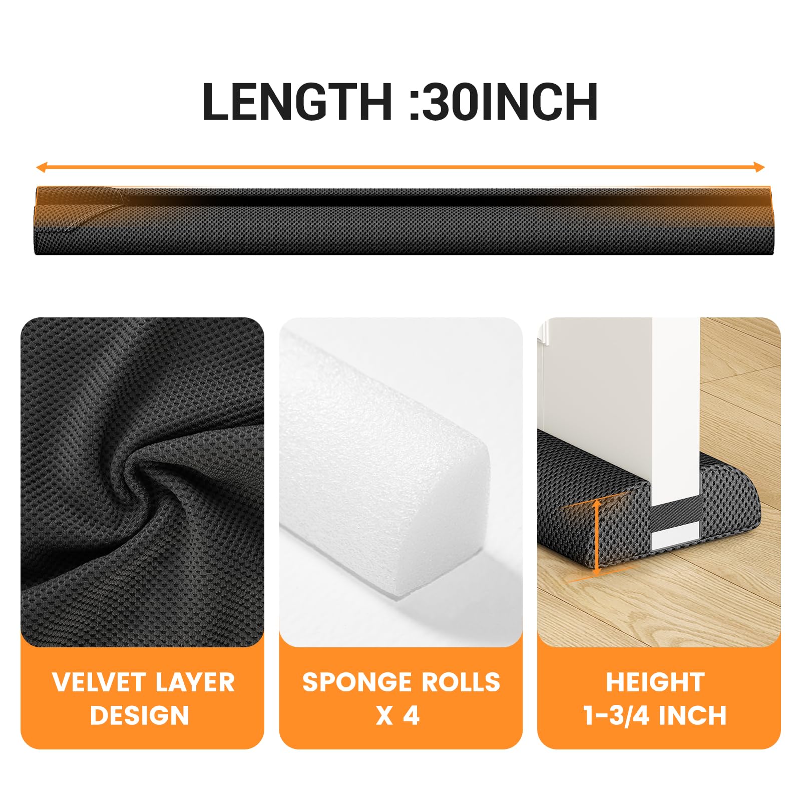 Door Draft Stopper 30"