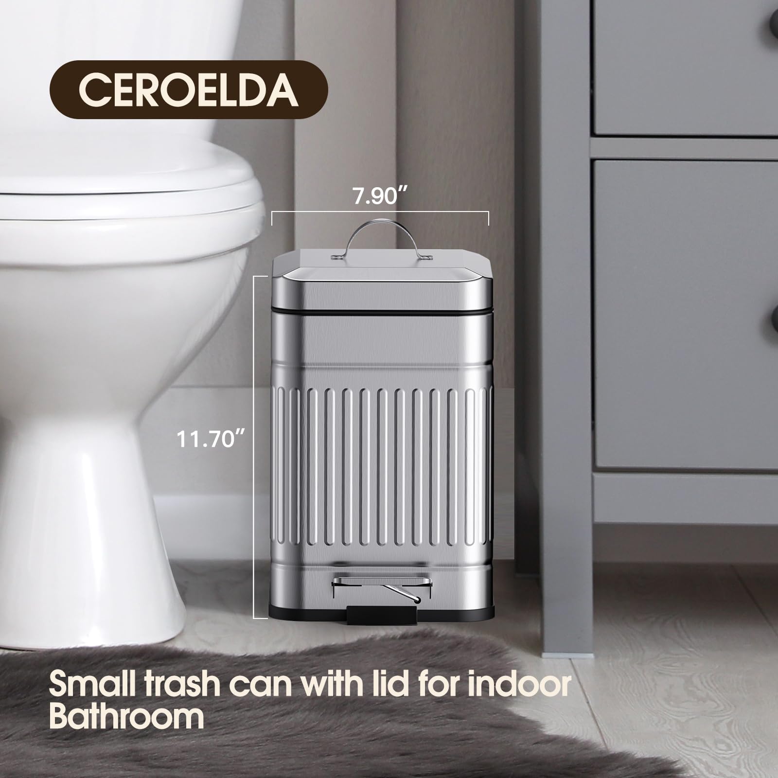 Small Trash Can with Lid
