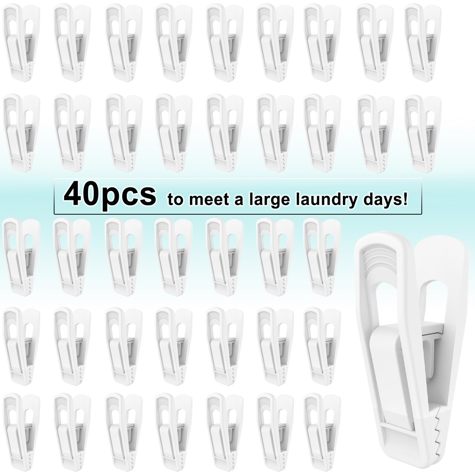 Hanger Clips for Velvet Hangers (40 Count)