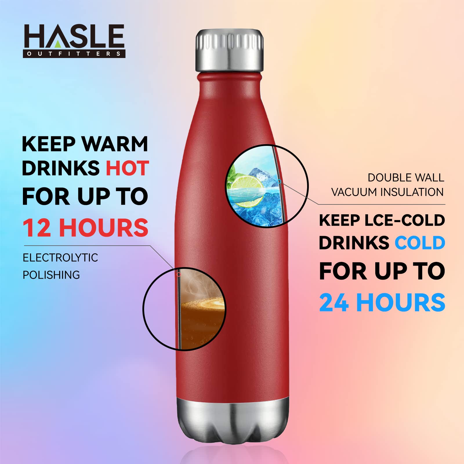 17oz Stainless Steel Water Bottles
