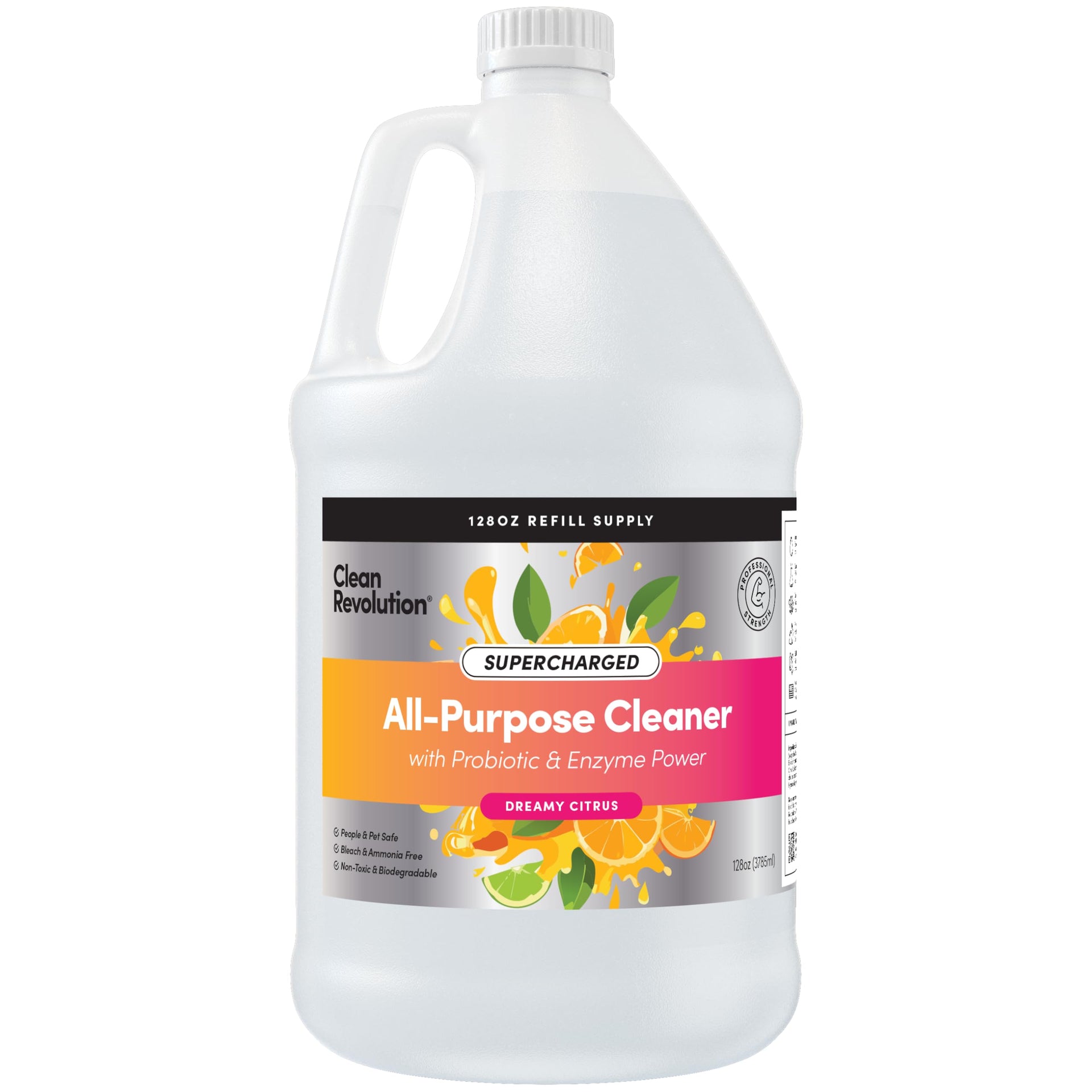 SuperCharged All Purpose Cleaner Refill with Smart Probiotic + Enzyme Complex (128 Fl Oz)