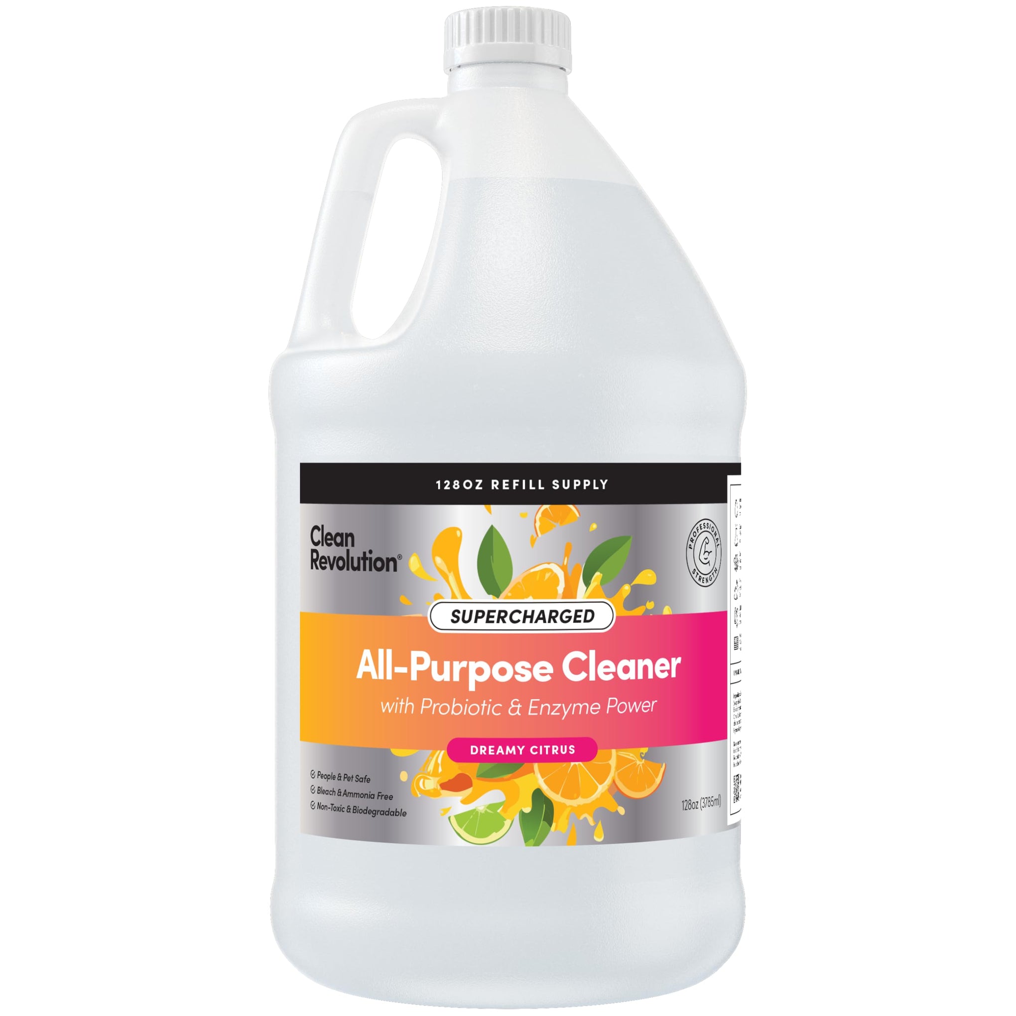 SuperCharged All Purpose Cleaner Refill with Smart Probiotic + Enzyme Complex (128 Fl Oz)