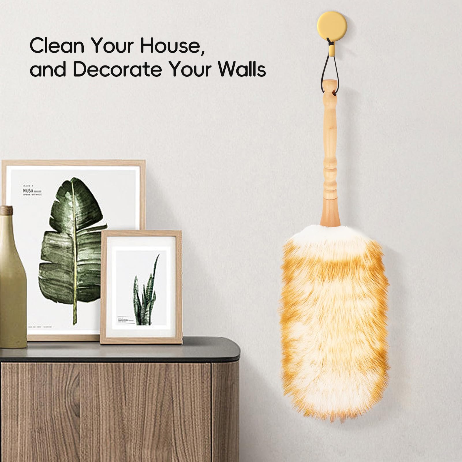 Lambswool Duster with Solid Wooden Handle