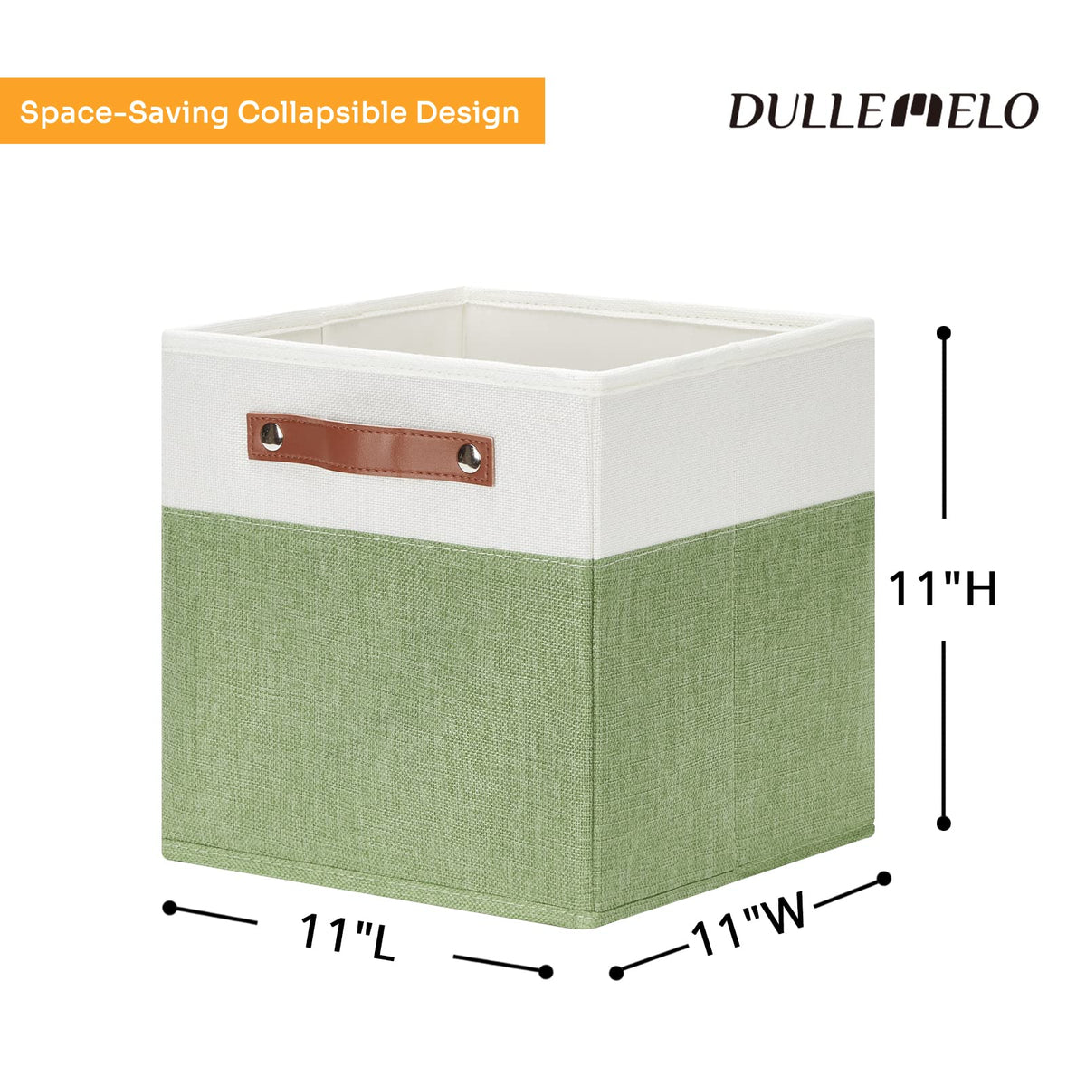 11x11 Cube Fabric Organizer Storage Bins for Shelf (4 Count)