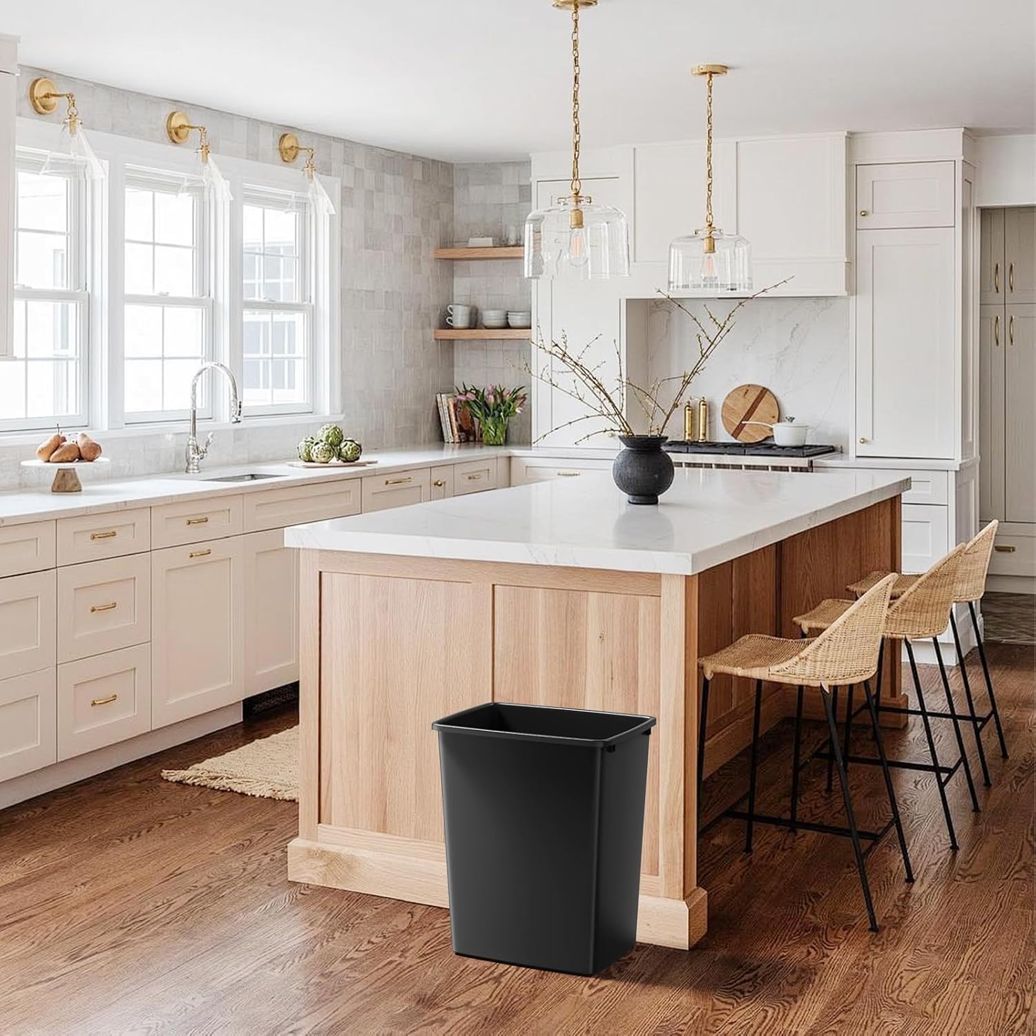 35QT Kitchen Trash Can (2 Count)