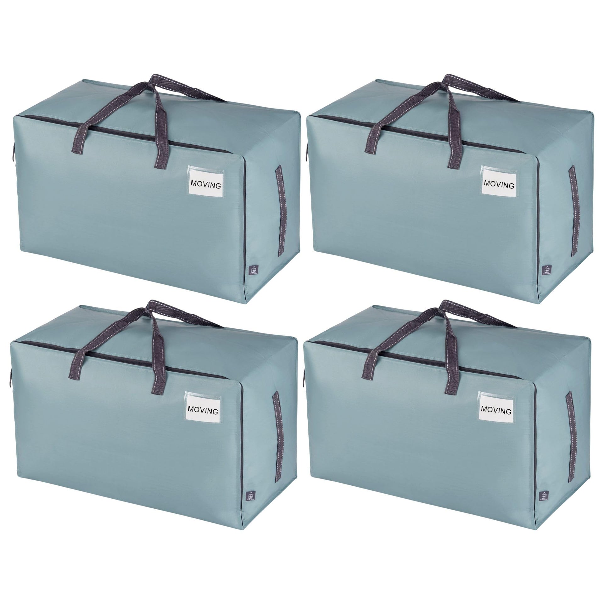 4 Pack Extra Large Heavy Duty Moving Bags with Wide Opening & Reinforced Handles (4 Count)