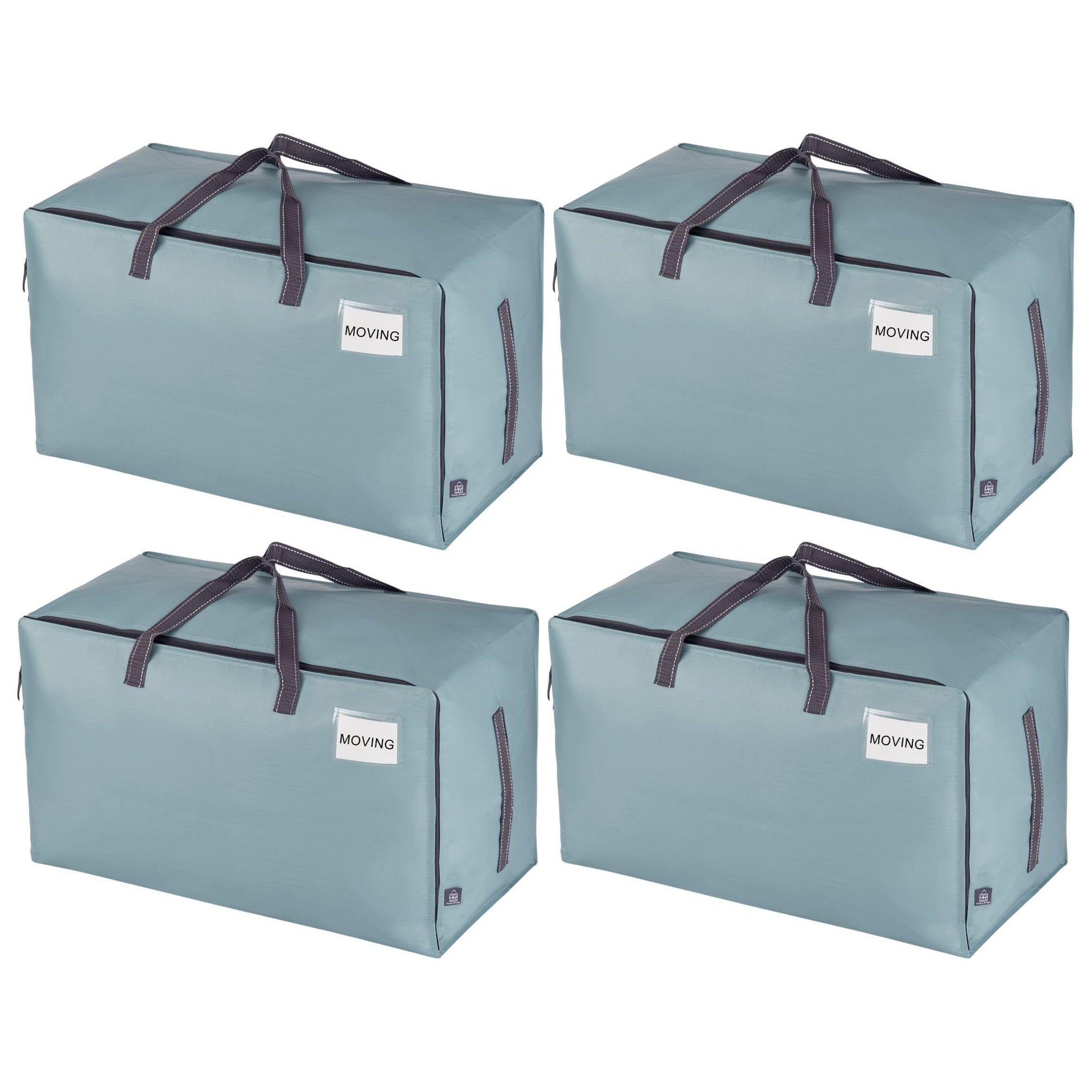 4 Pack Extra Large Heavy Duty Moving Bags with Wide Opening & Reinforced Handles (4 Count)