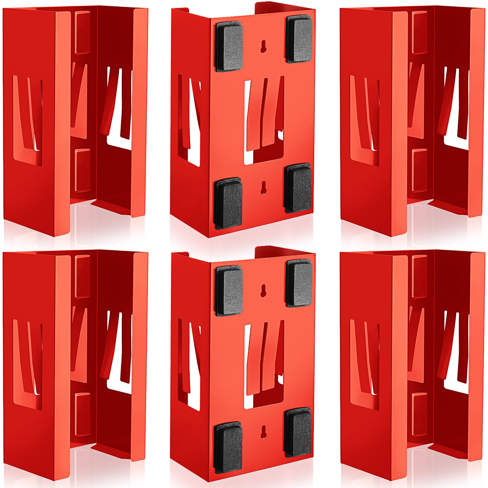 6 Pcs Magnetic Gloves Dispenser Holders Wall Mount Boxes of Gloves Commercial Quality Towels Wipes Paper Tissue Box Holder Kitchen Fridge Office Workshops Garage Tool Hospital (6 Count)