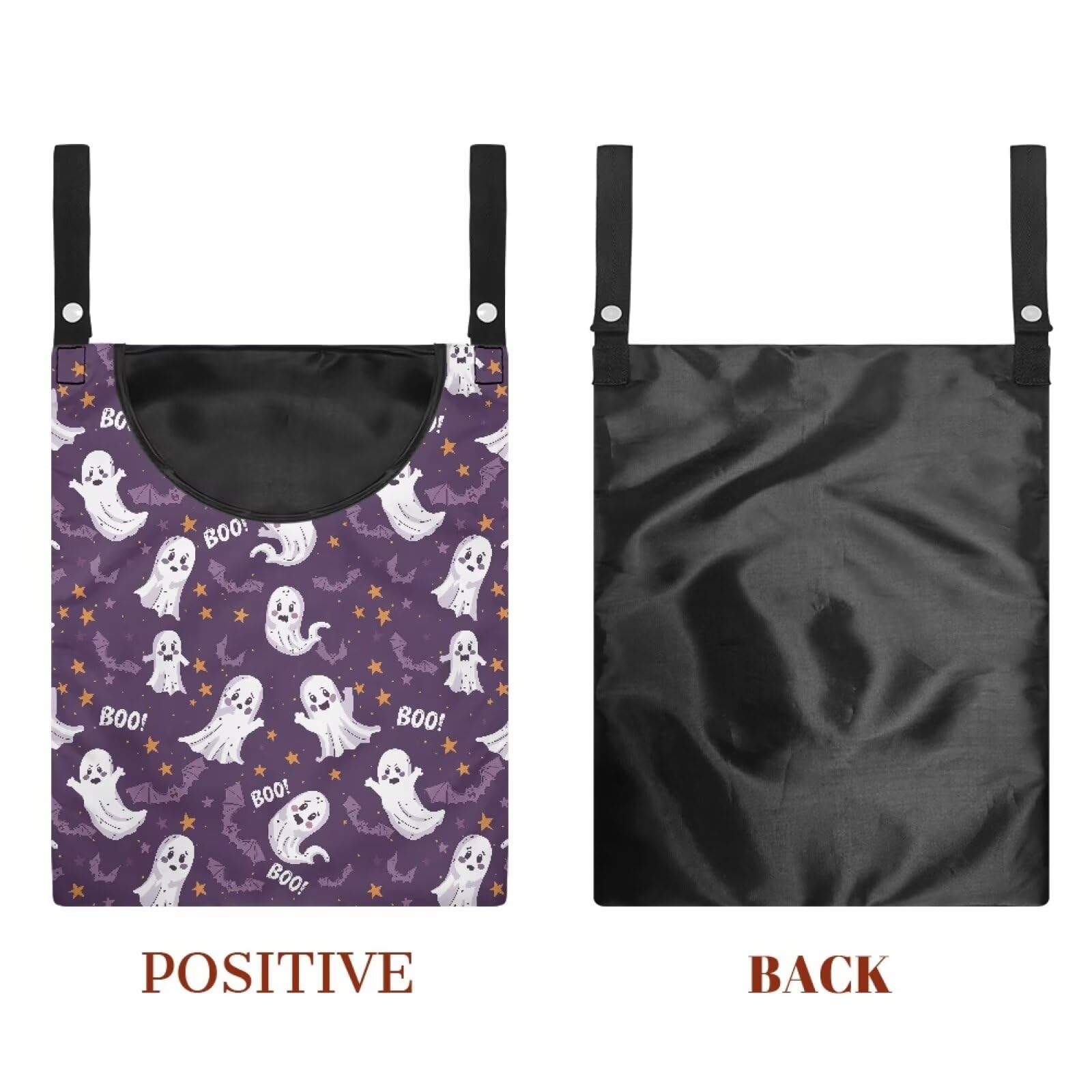 Cute Ghost Clothespin Storage Hanger Bags Laundry Clothespin Bag with a Large Opening