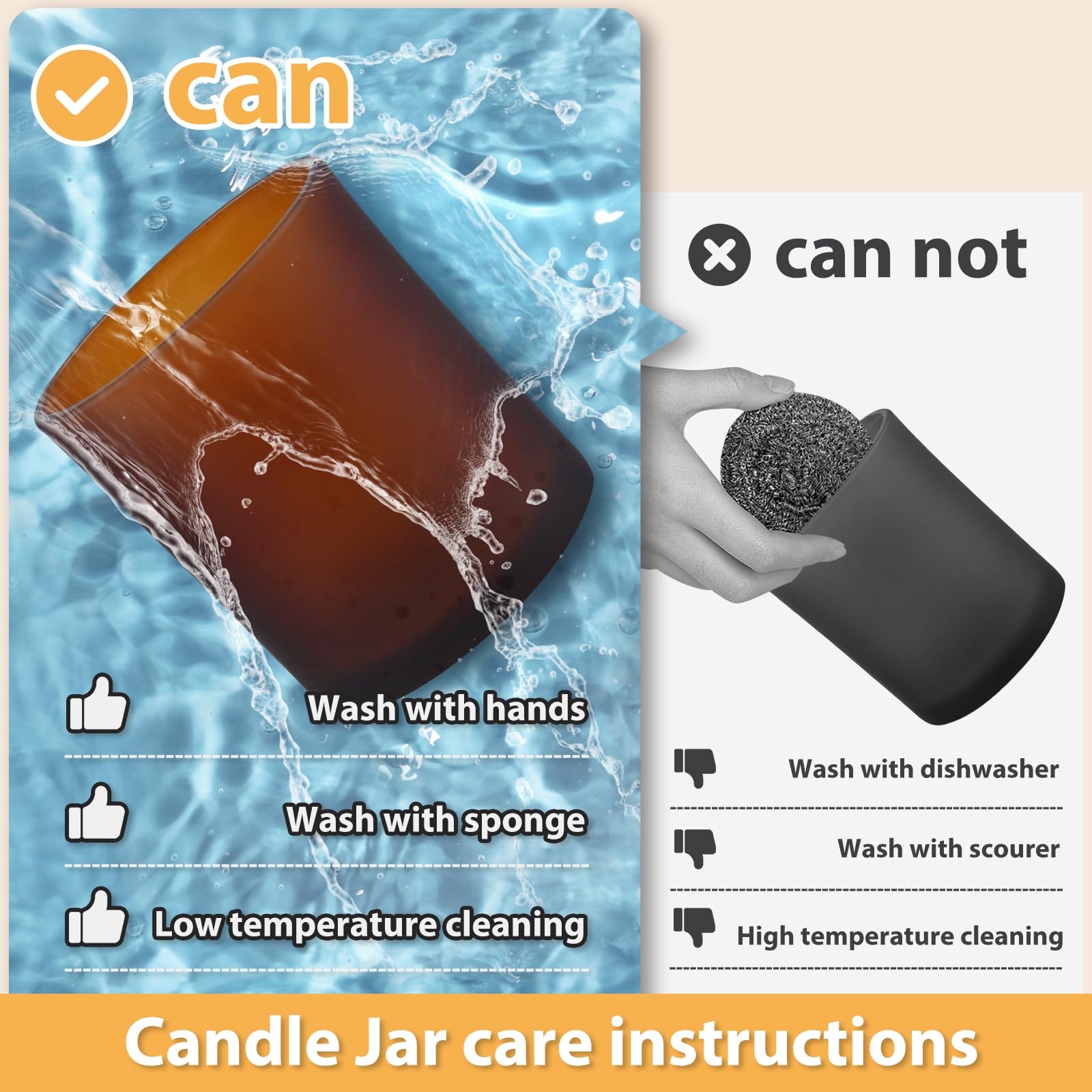 Thick Candle Jars for Making Candles 12 Pcs (12 Count)