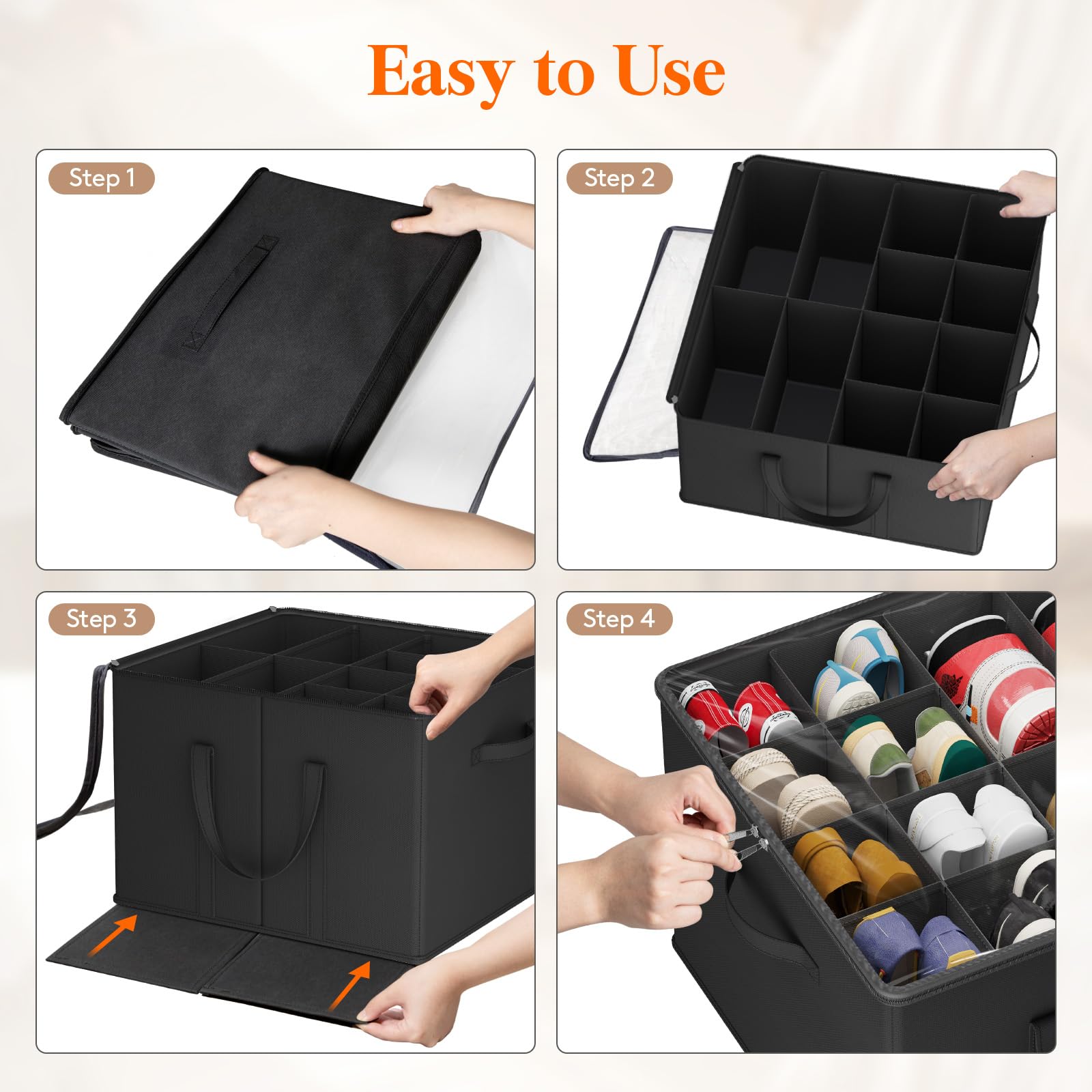 Shoe Storage Organizer for Closet (2 Count)