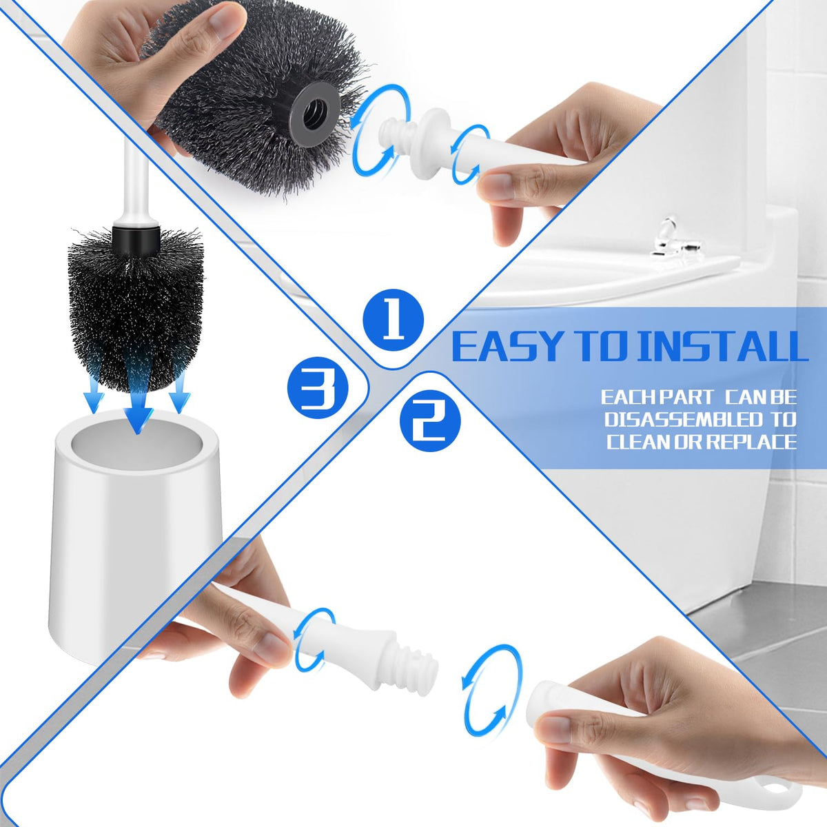 Toilet Brush and Holder Set