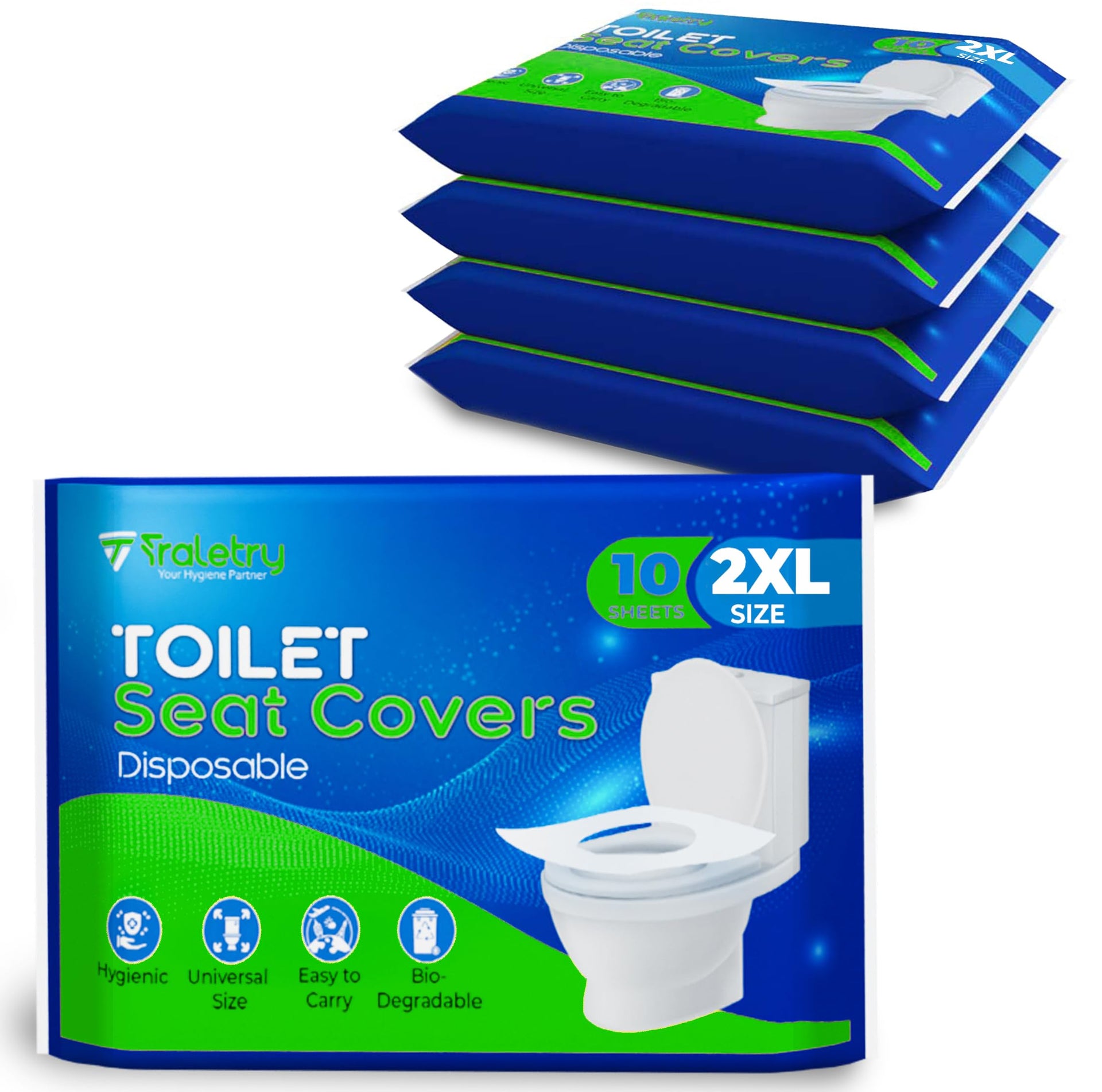 Toilet Seat Covers Disposable Flushable Travel Pack of 50