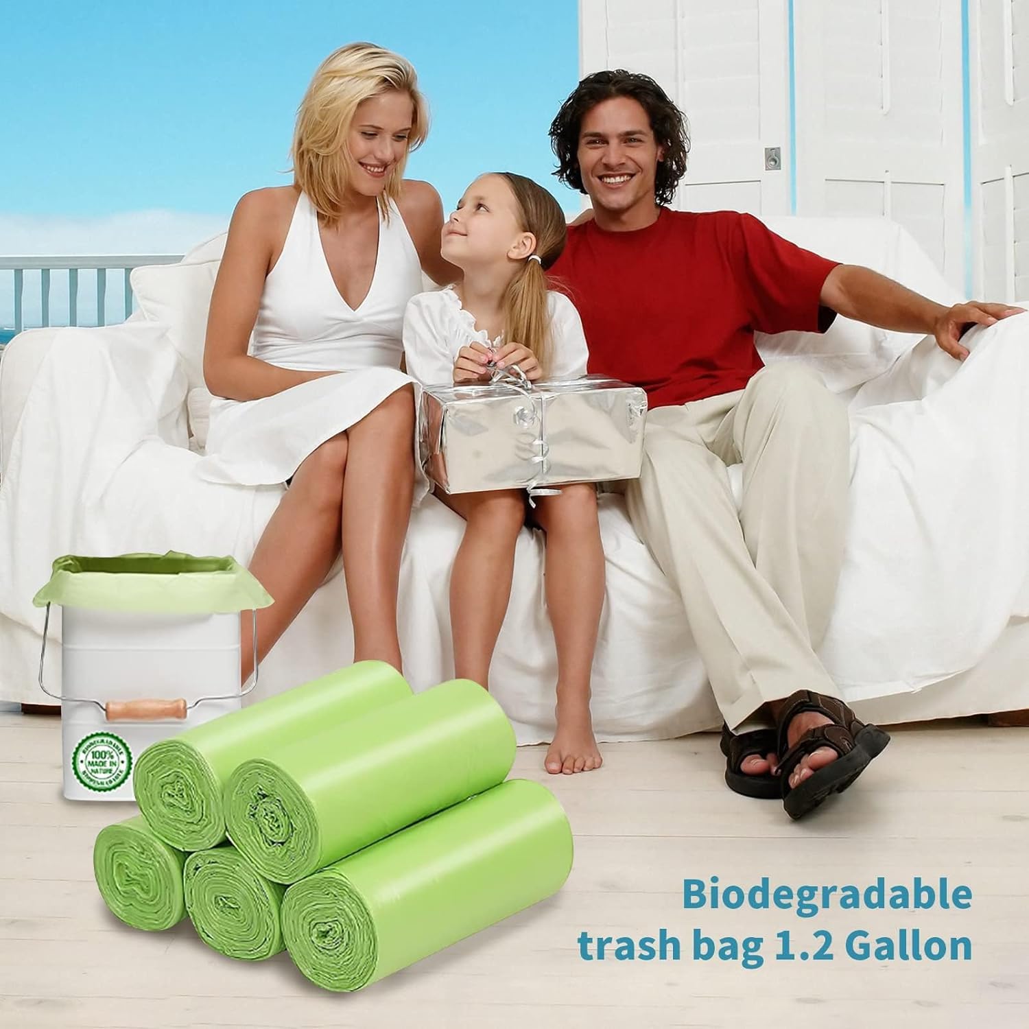 Small Trash Bags 1.2 Gallon (120 Count)