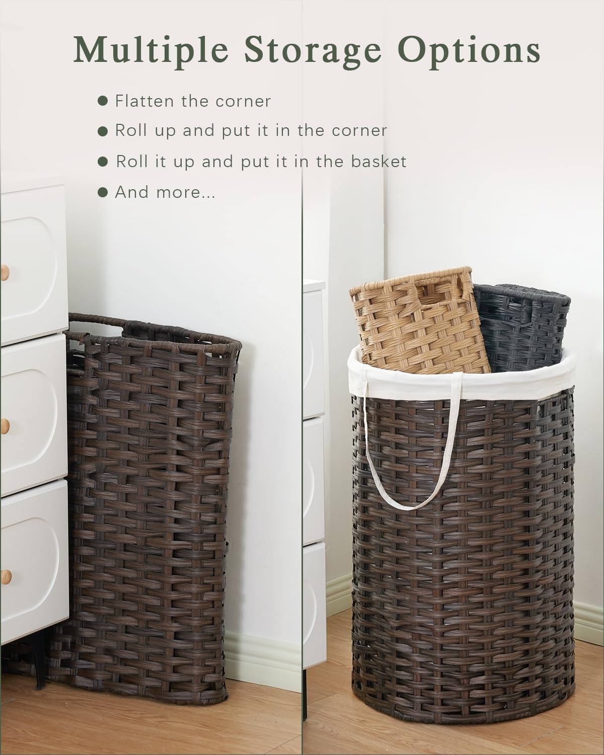 Laundry Hamper with Lid 23.8 Gal