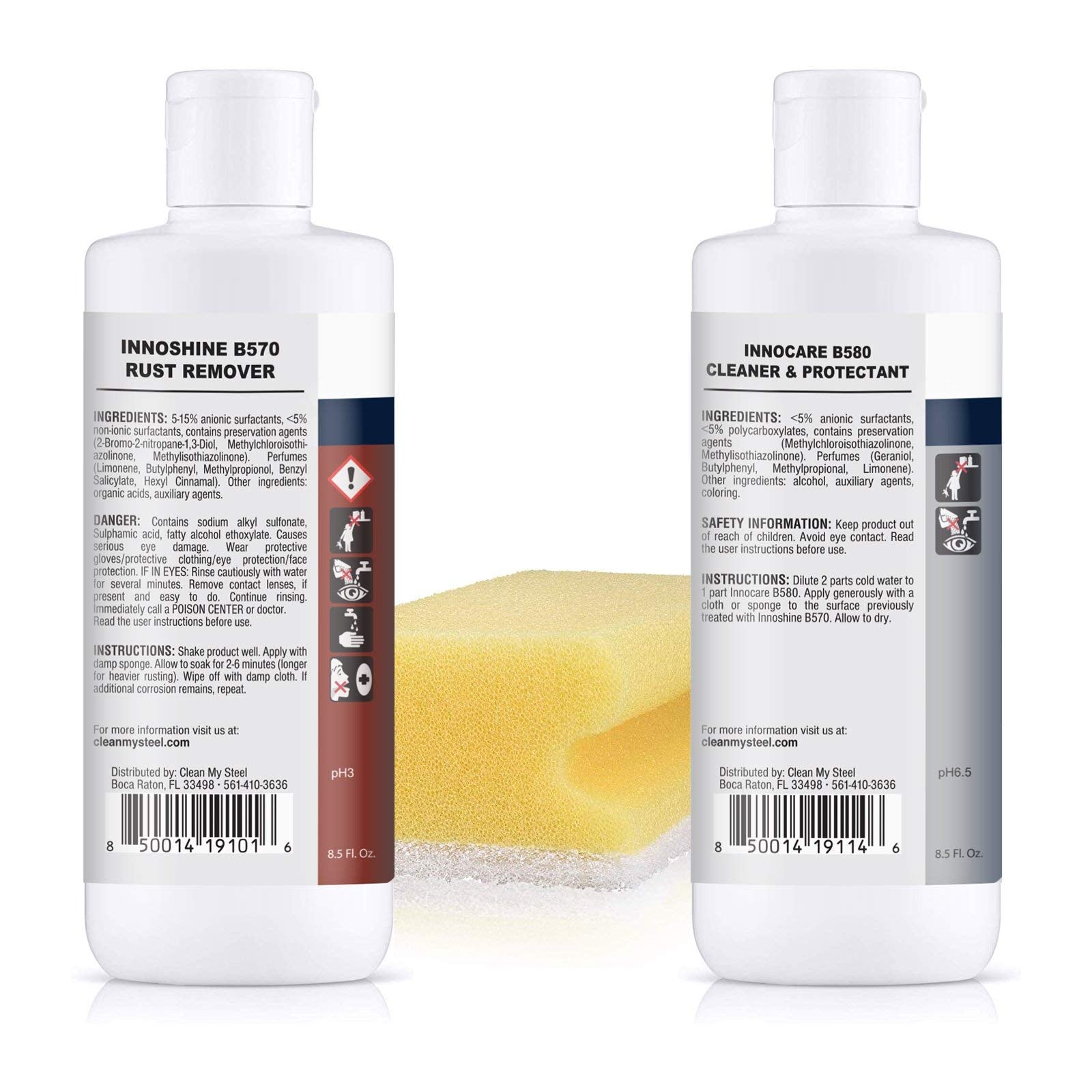 Stainless Steel Rust Remover Kit 8.5 Fl Oz (17 Fl Oz)