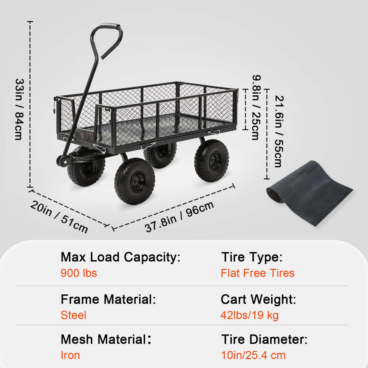 Heavy Duty Garden Wagon Cart