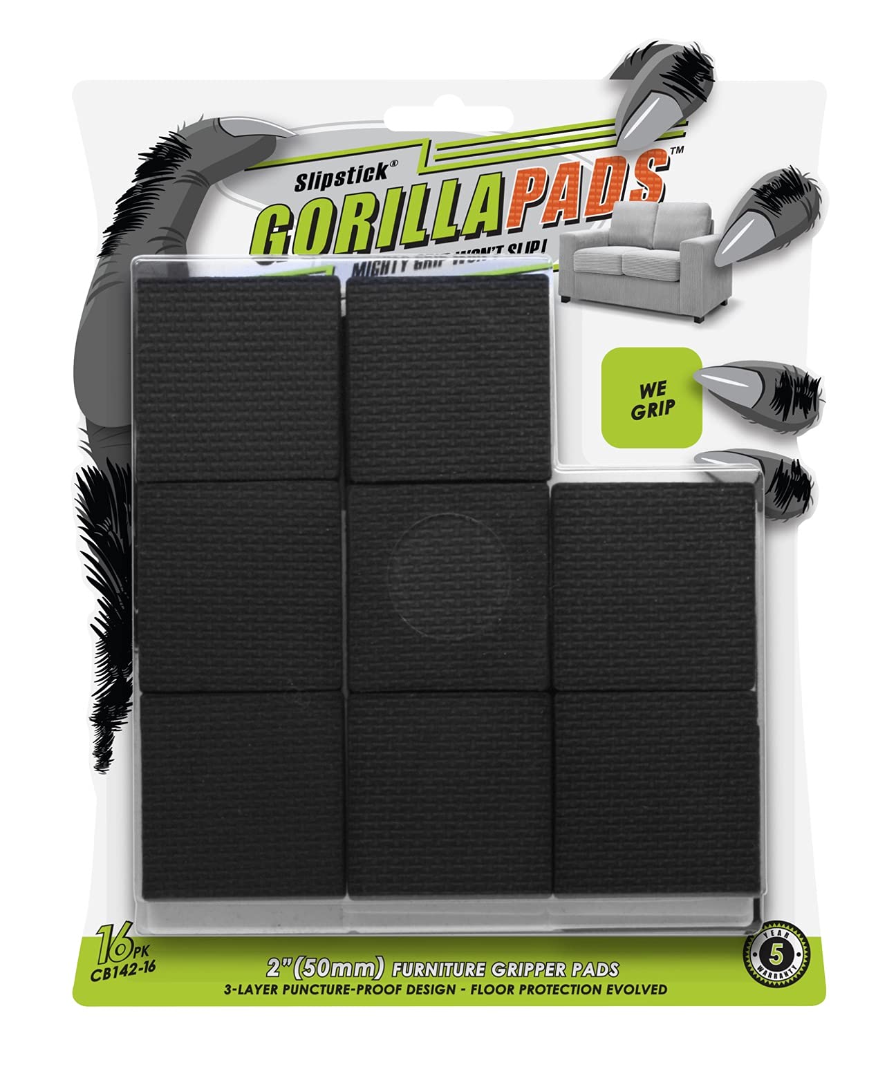 GorillaPads Non Slip Furniture Pads (16 Count)