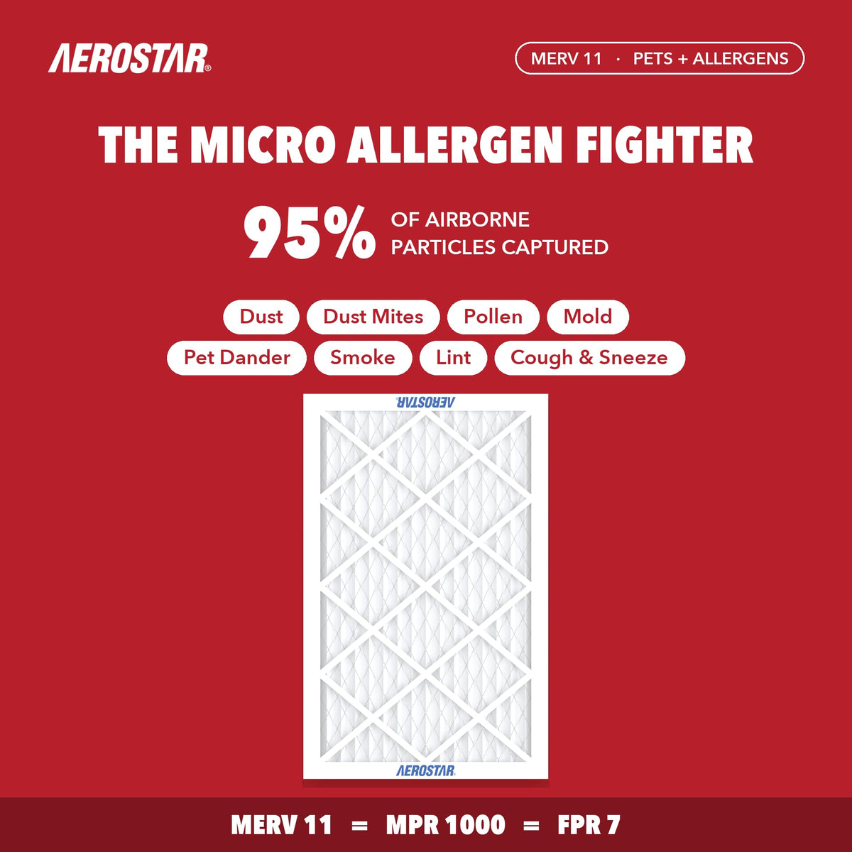Air Filter 20x30x1 MERV 11 AC Filter (4 Count)