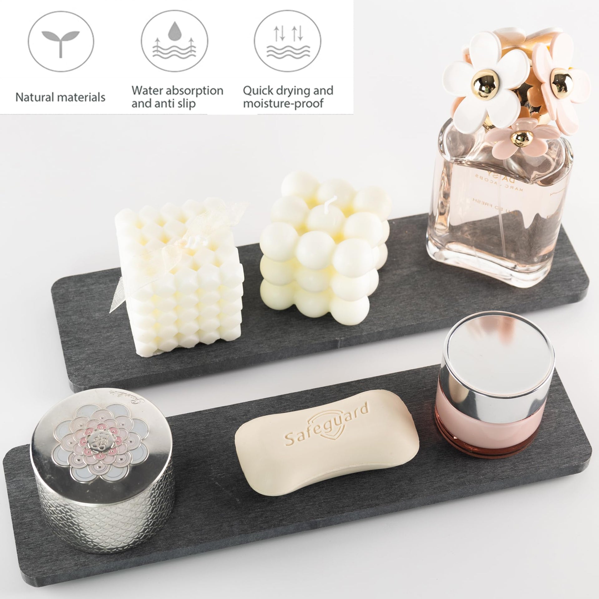 2 Pcs Sink Stone Soap Trays (2 Count)