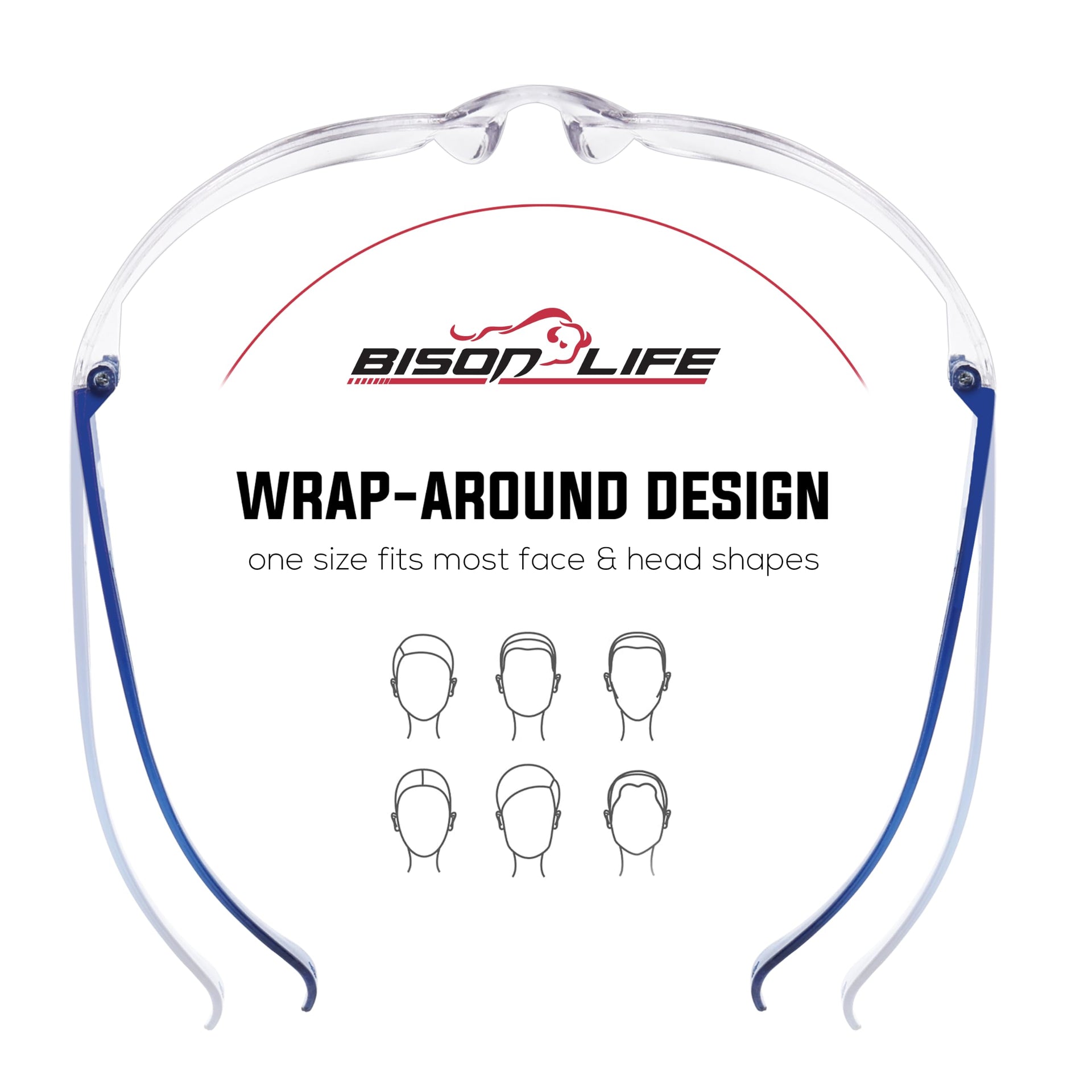 Clear Lens Blue Safety Glasses (12 Count)