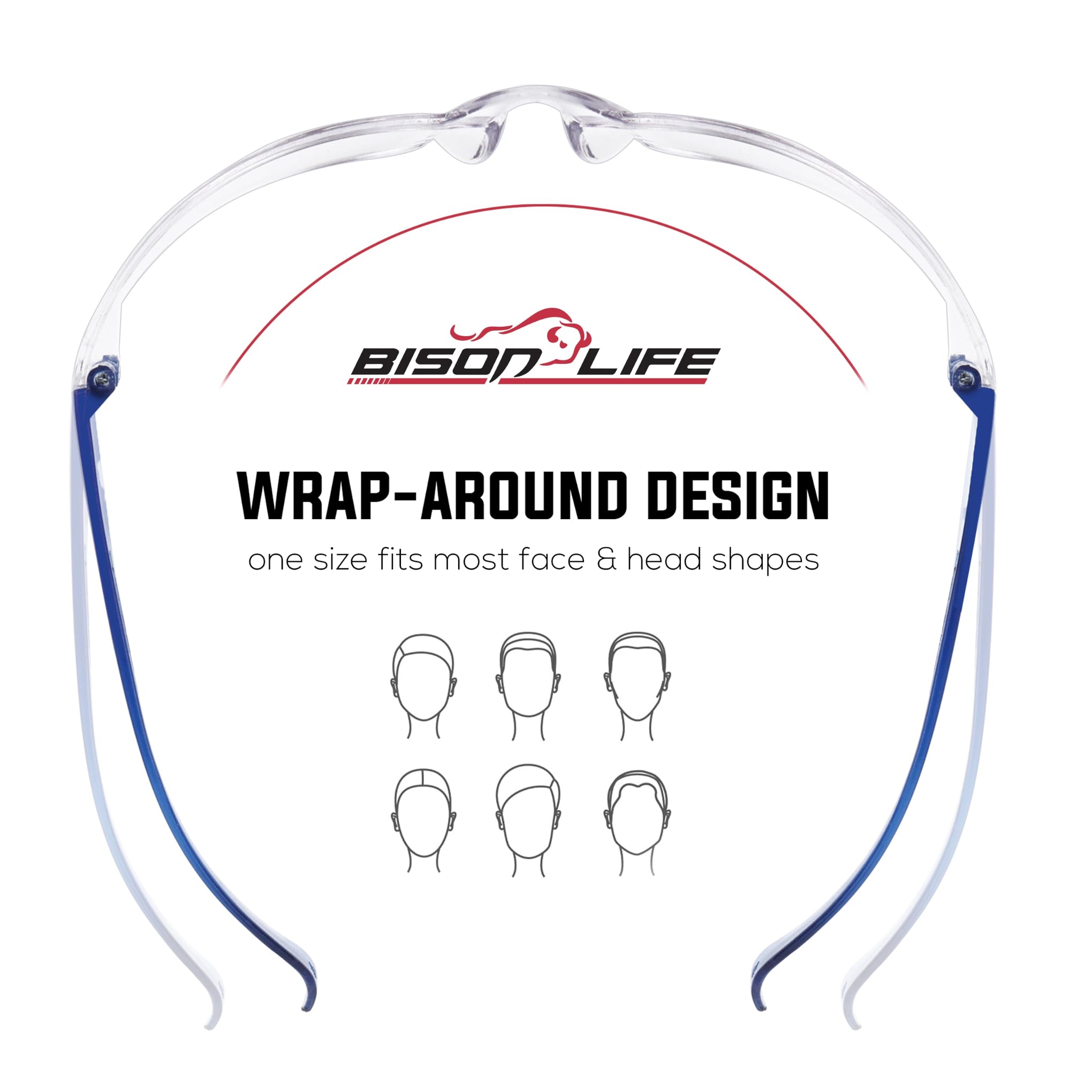 Clear Lens Blue Safety Glasses (12 Count)