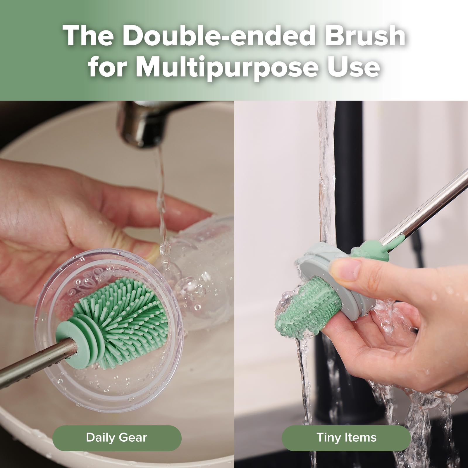 Silicone Cleaning Brush for Baby Bottles and Crevices