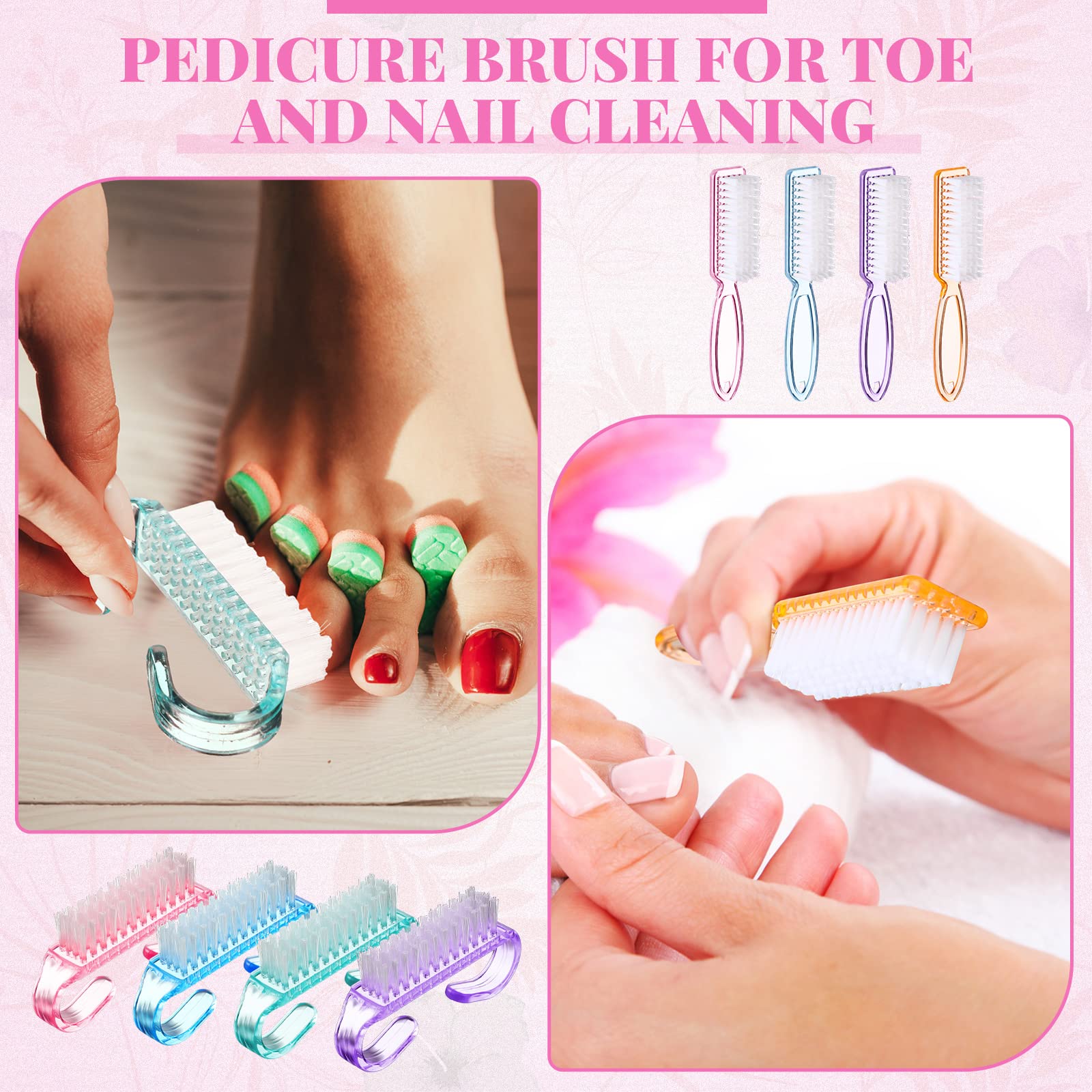 24 Pcs Nail Brushes for Cleaning