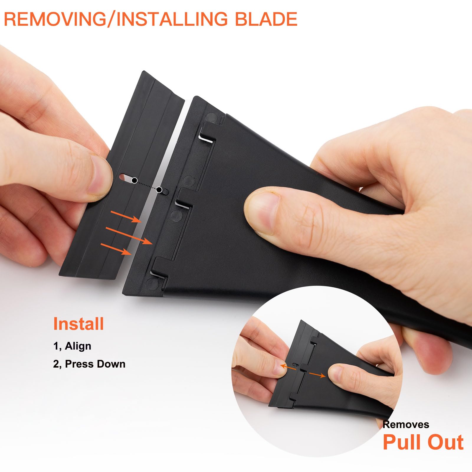 Plastic Razor Scraper with 3